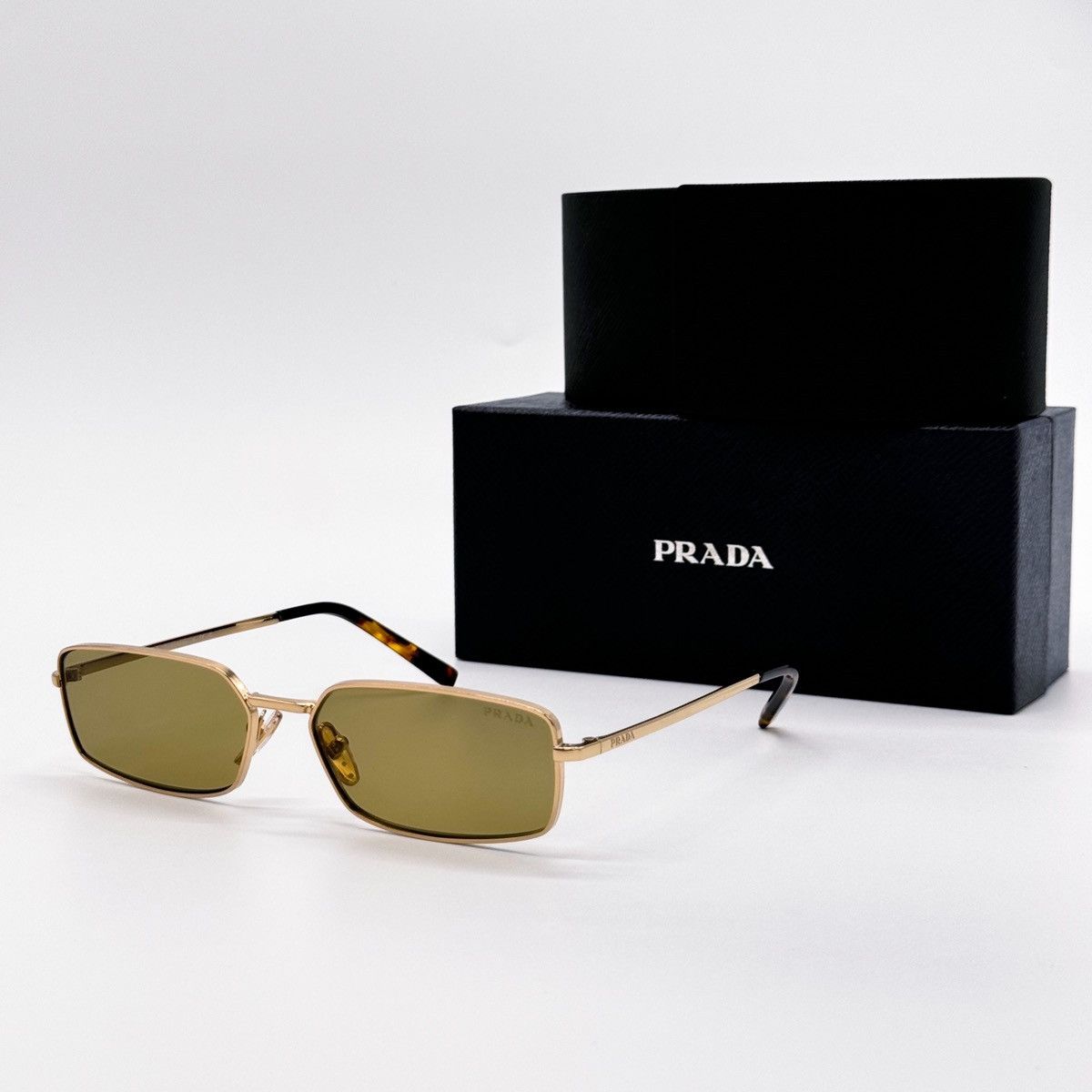 Prada NEW PRADA SPR A60 5AK70G GOLD GREEN PRA60S 5AK70G SUNGLASSES Size ONE SIZE - 2 Thumbnail