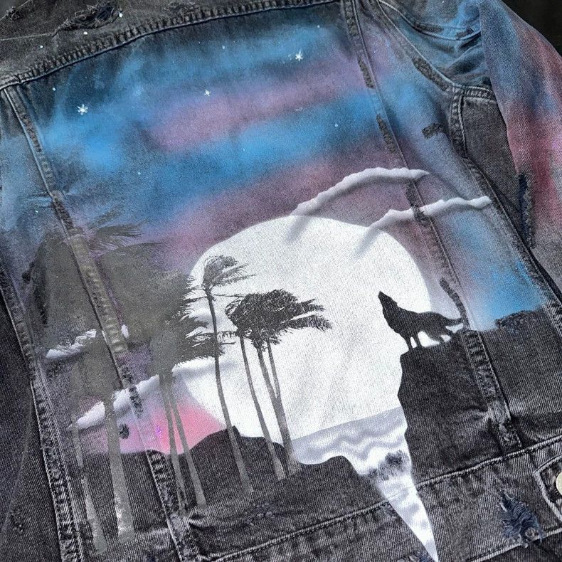 Amiri Amiri star wolf rendering denim jacket Size US M / EU 48-50 / 2 - 6 Thumbnail
