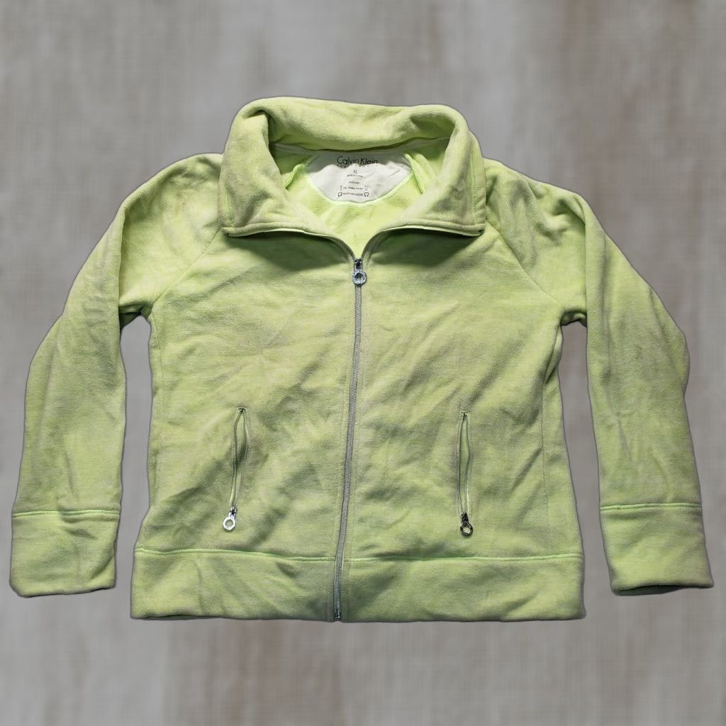 Calvin Klein Calvin Klein Performance Green Full Zipper Jacket High Neck Adult Womens XL Jacket Women's Green Calvin Klein Performance Full Zipper Jacket XL Womens Size XL / US 12-14 / IT 48-50 - 1 Thumbnail
