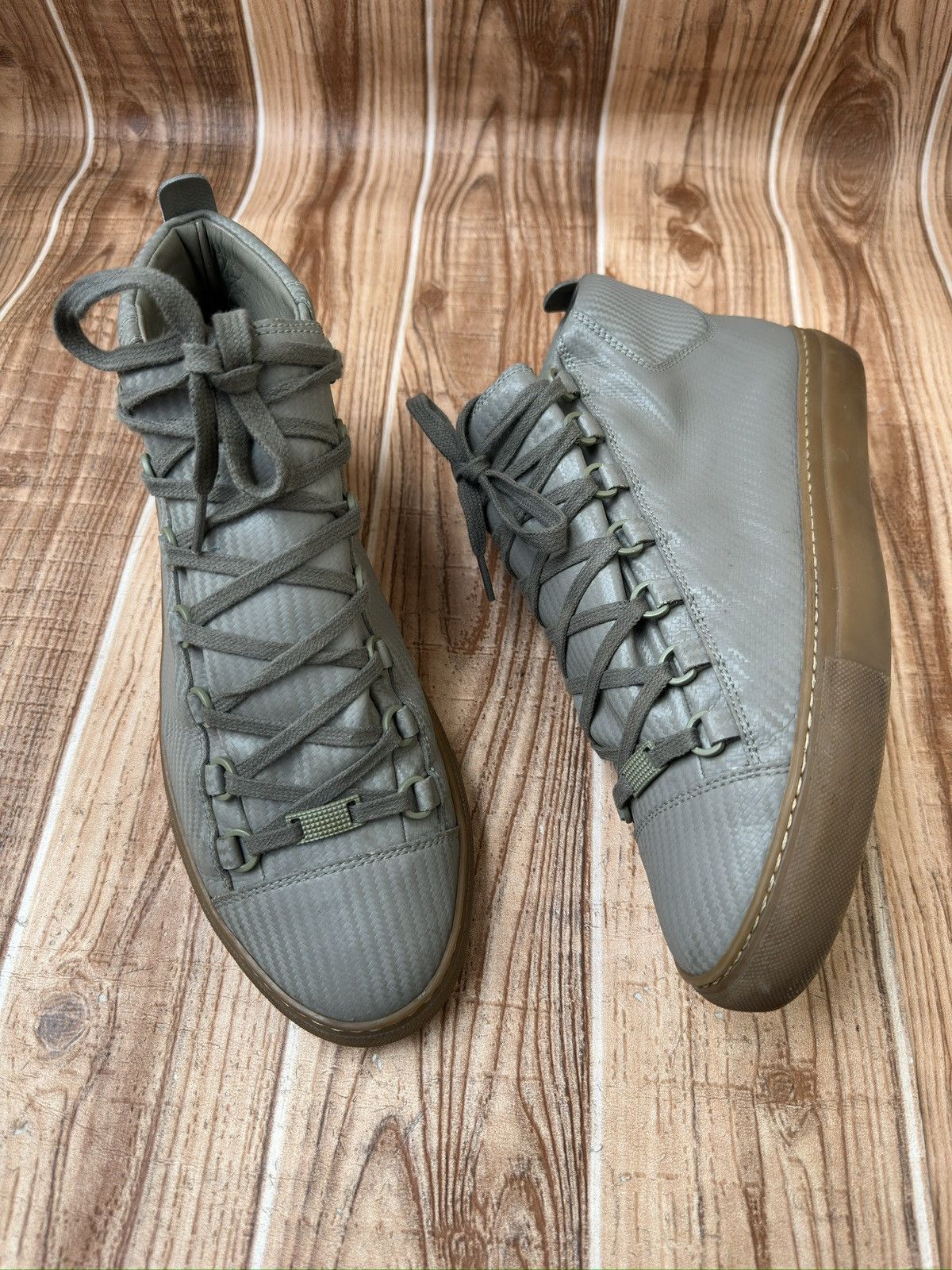 Balenciaga Balenciaga Paris Light Grey Hightop Sneaks Size US 10 / EU 43 - 6 Thumbnail