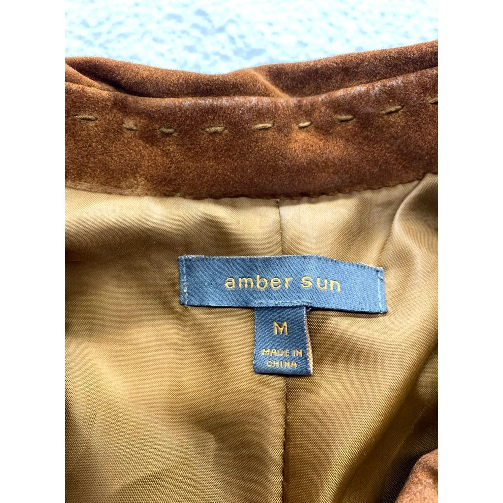 Vintage Amber Sun Womens M Brown Leather Jacket #7015 Size M / US 6-8 / IT 42-44 - 5 Thumbnail