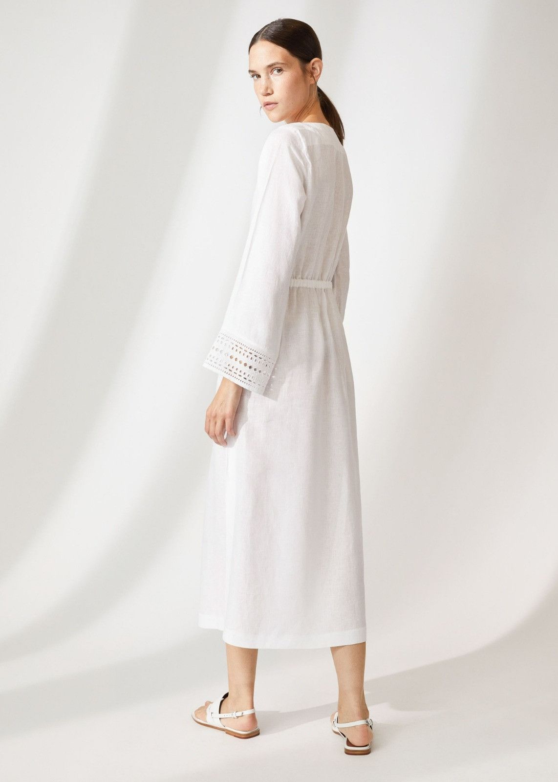 Loro Piana o1srvl11e0424 Dress in White Size M / US 6-8 / IT 42-44 - 6 Thumbnail