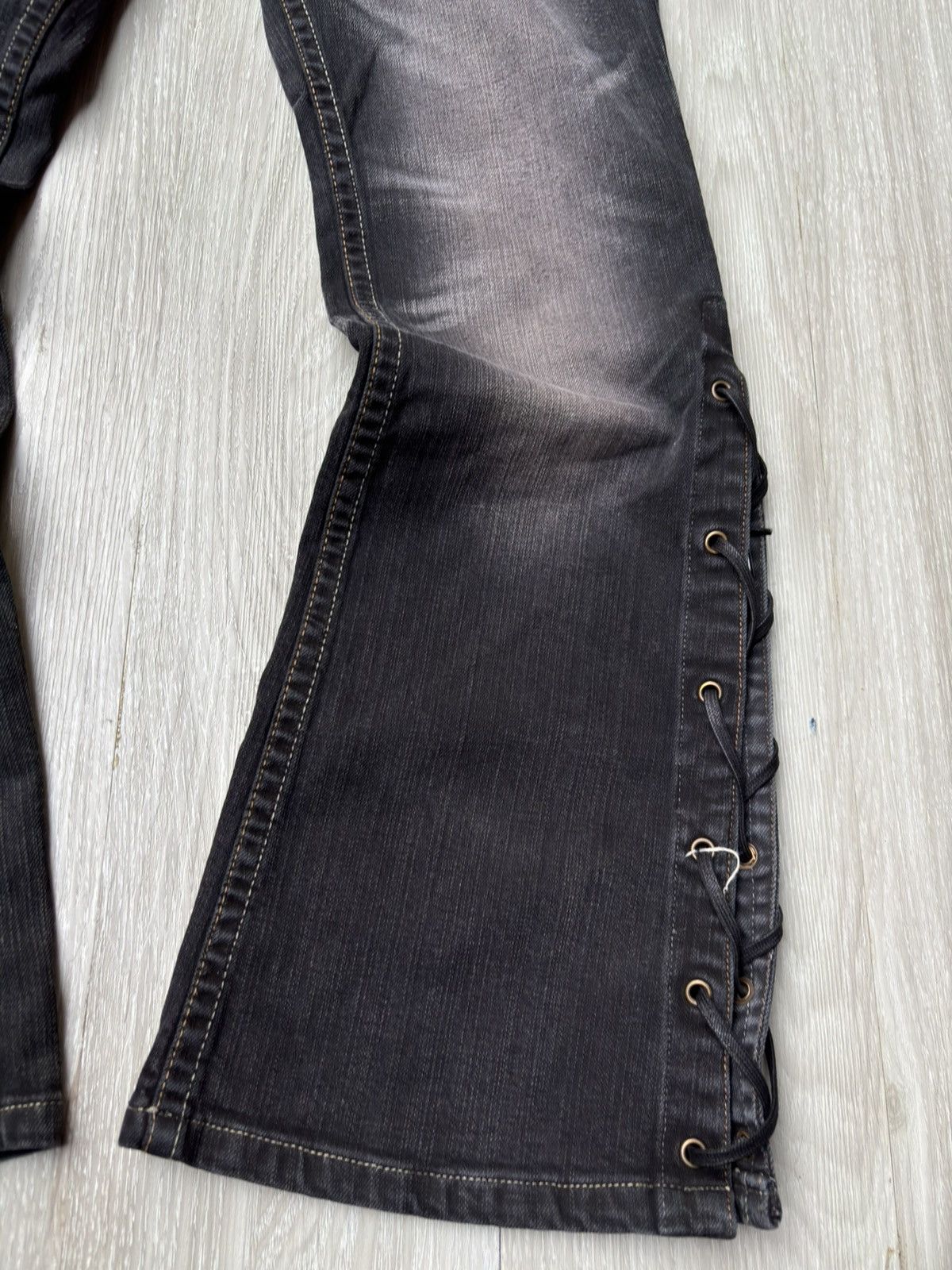 Japanese Brand Hf by bobson lace-up flare jeans Size US 29 - 2 Thumbnail