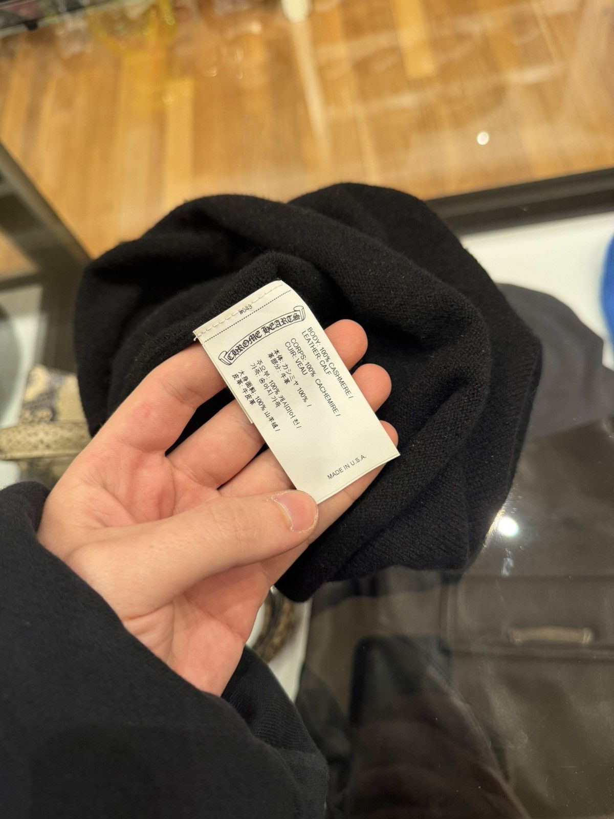 Chrome Hearts Chrome Hearts Triple Cross Cashmere Face Mask Beanie Size ONE SIZE - 5 Thumbnail