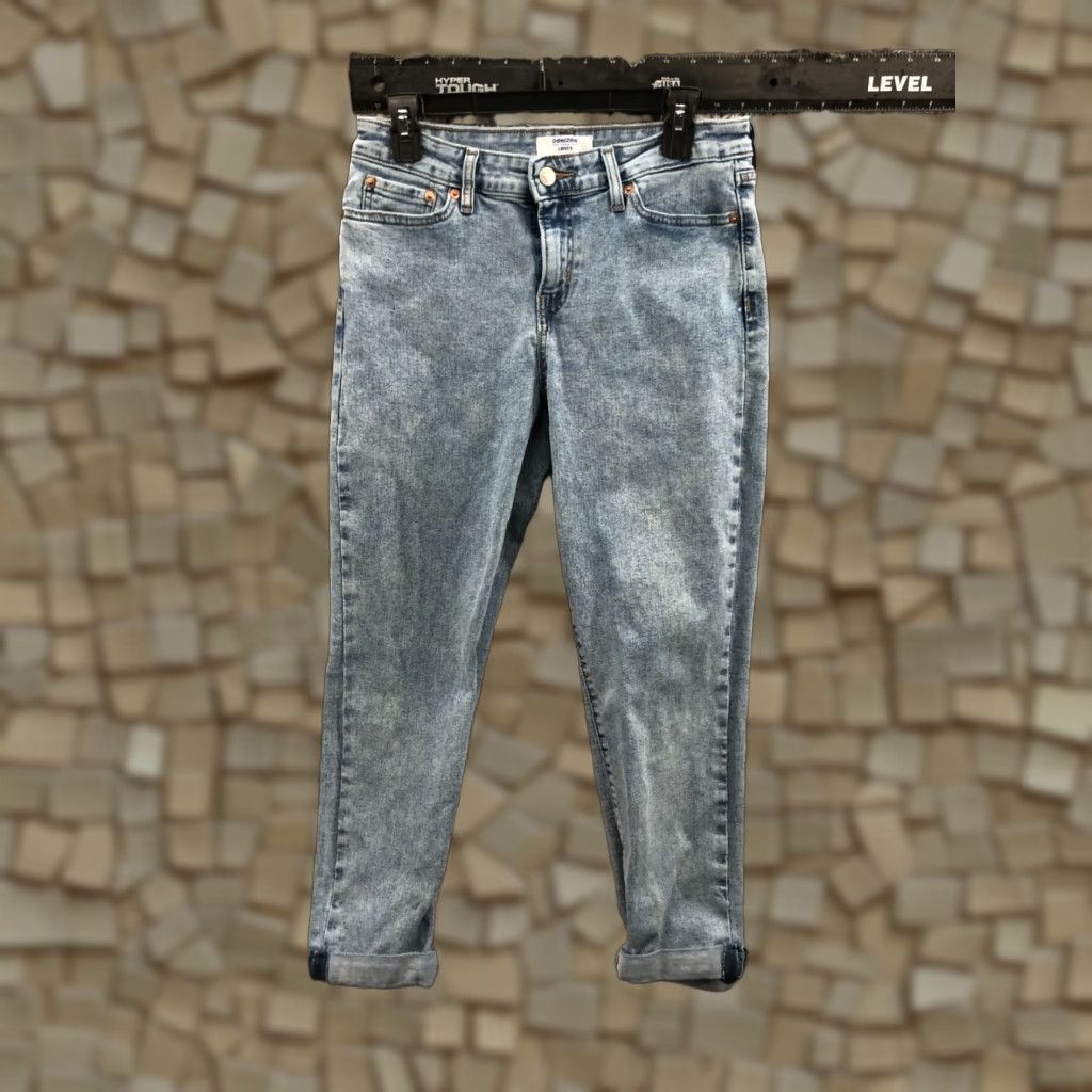 Denizen DENIZEN Jeans Boyfriend Denim Blue 29x25 Size 8 Regular Women’s Medium Wash Blue Distressed No 5-Pocket Zip Button Logo UNS Size 30" / US 8 / IT 44 - 1 Thumbnail