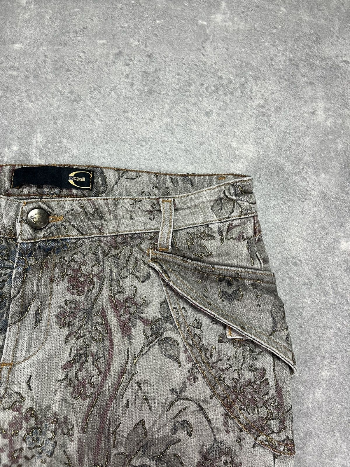 Just Cavalli Just Cavalli Flower Floral Printed Side Pocket Pants 29 Size US 29 - 6 Thumbnail
