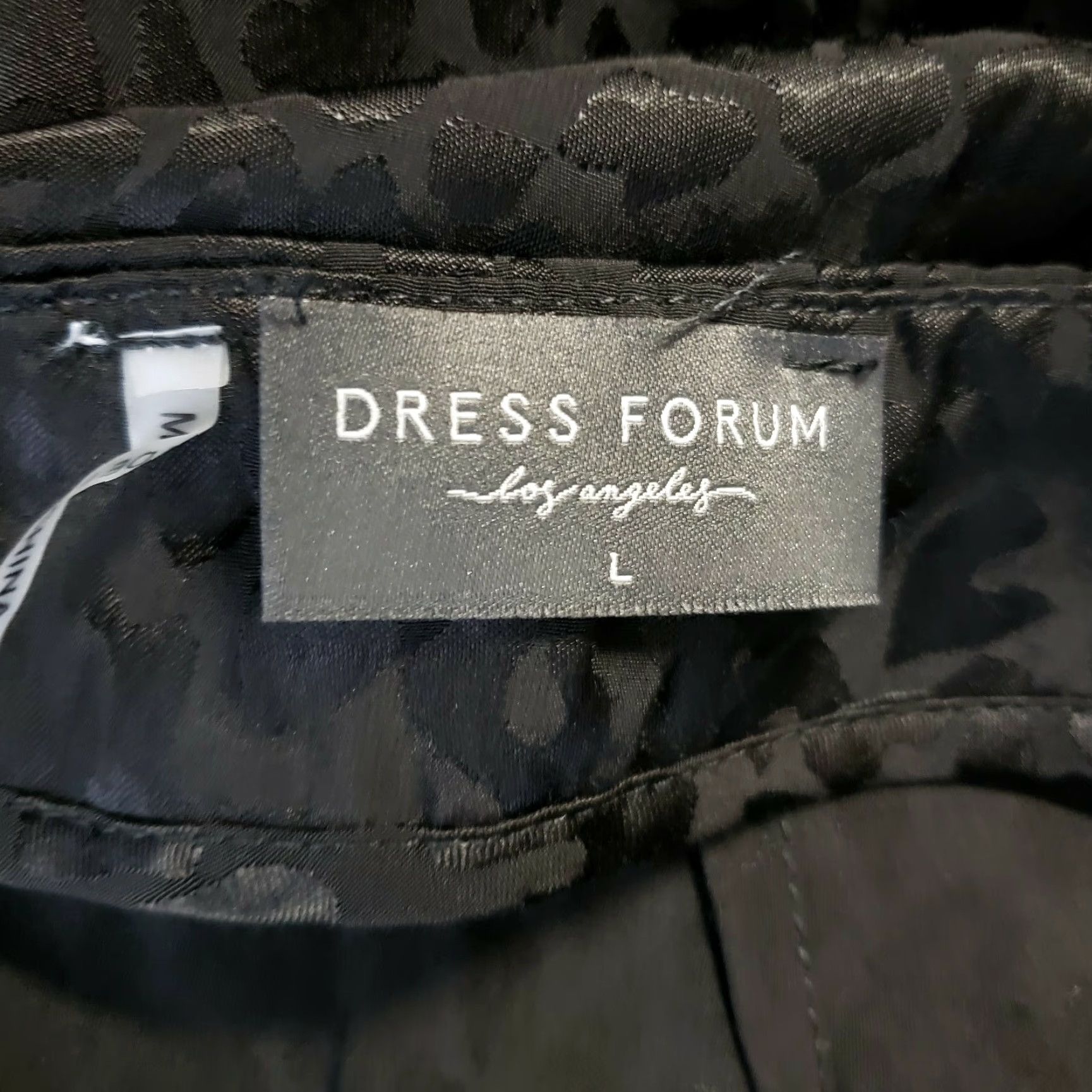 Vintage Dress Forum Skirt Womens L Black Animal Print Midi Tulip Zip Size 36" / US 14 / IT 50 - 5 Thumbnail