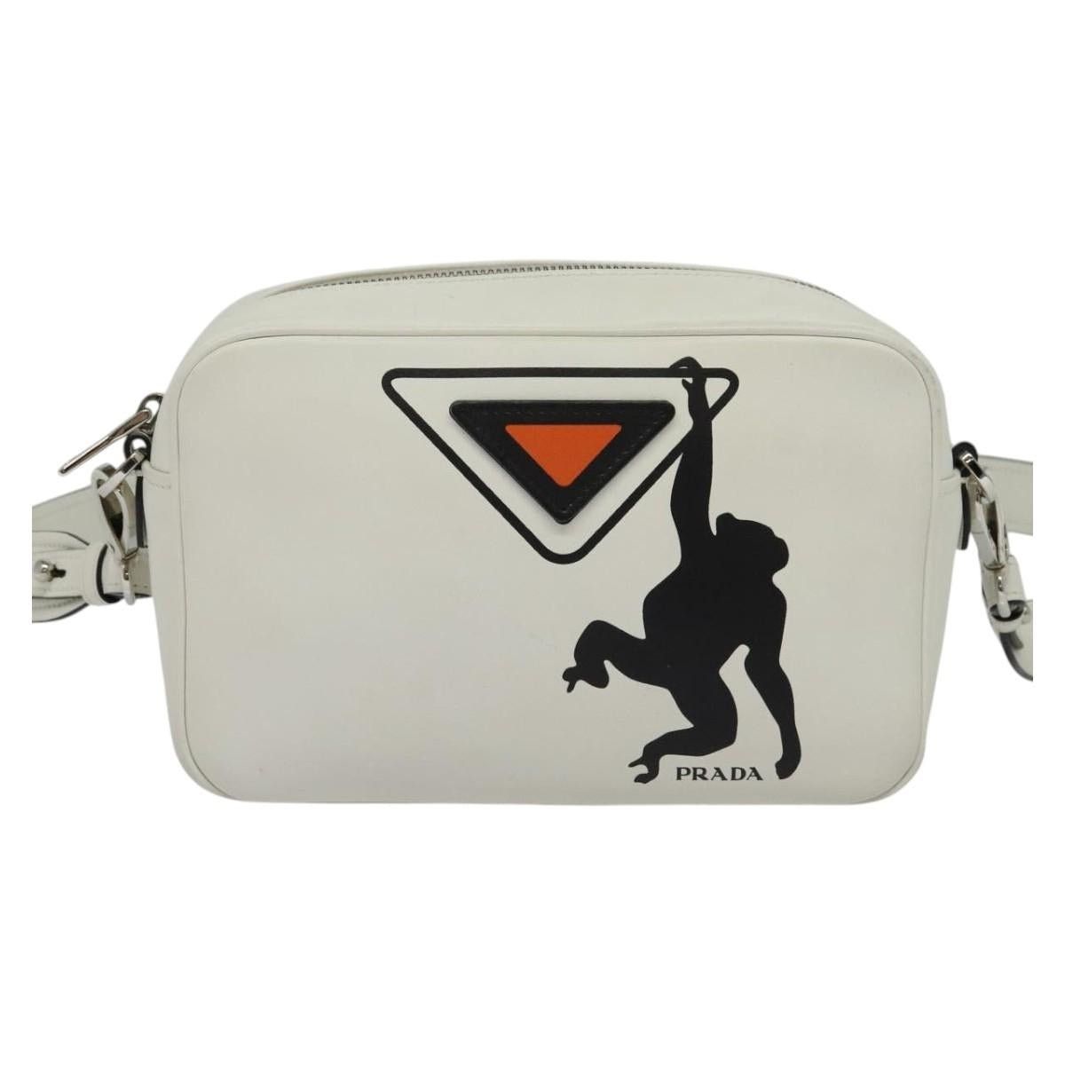 Prada PRADA Shoulder Bag Leather White Silver Size ONE SIZE - 2 Thumbnail