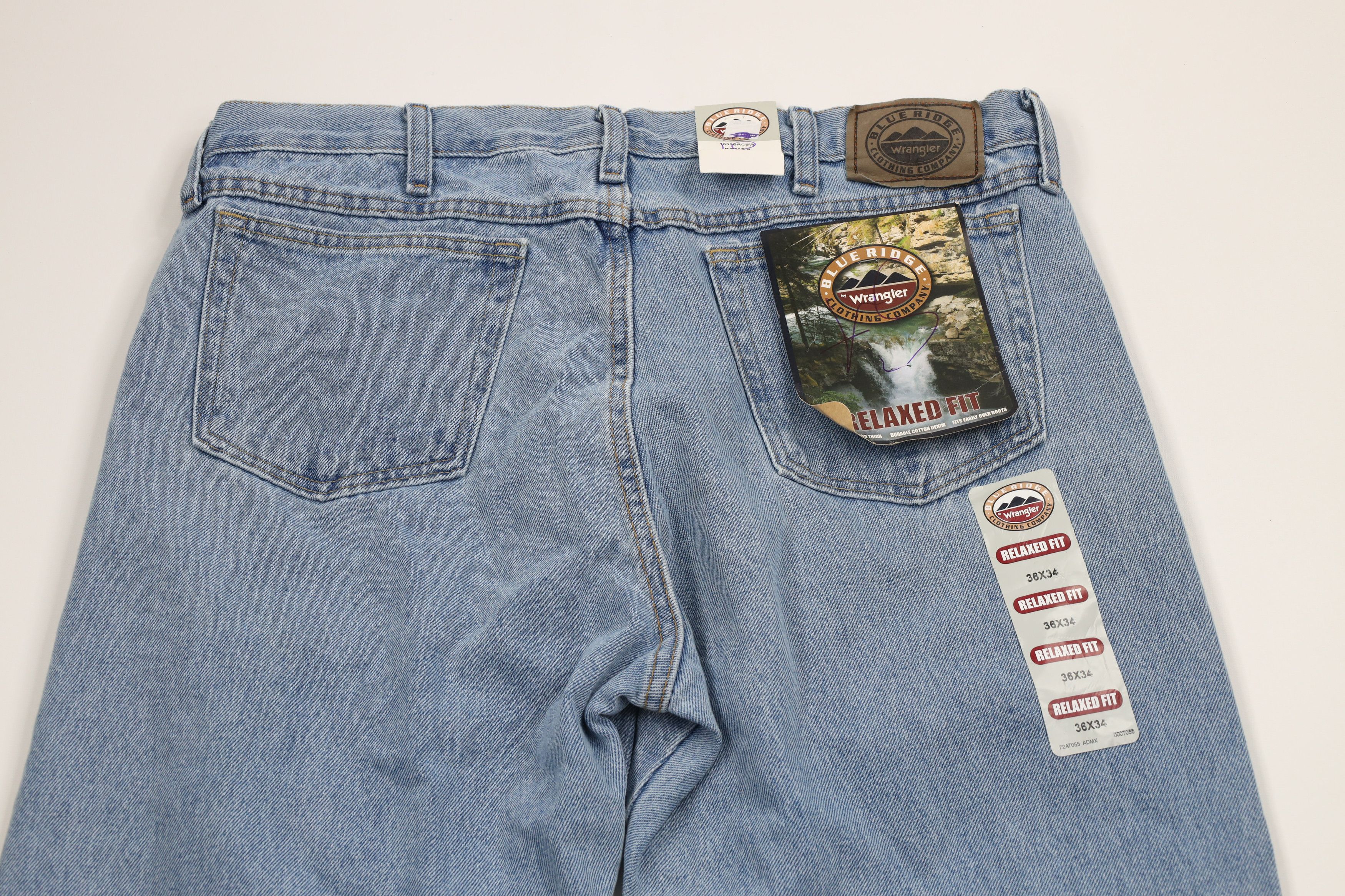 Vintage × Wrangler Deadstock Vintage Y2K Wrangler Fit Denim Jeans Blue Cotton Size US 36 / EU 52 - 8 Thumbnail