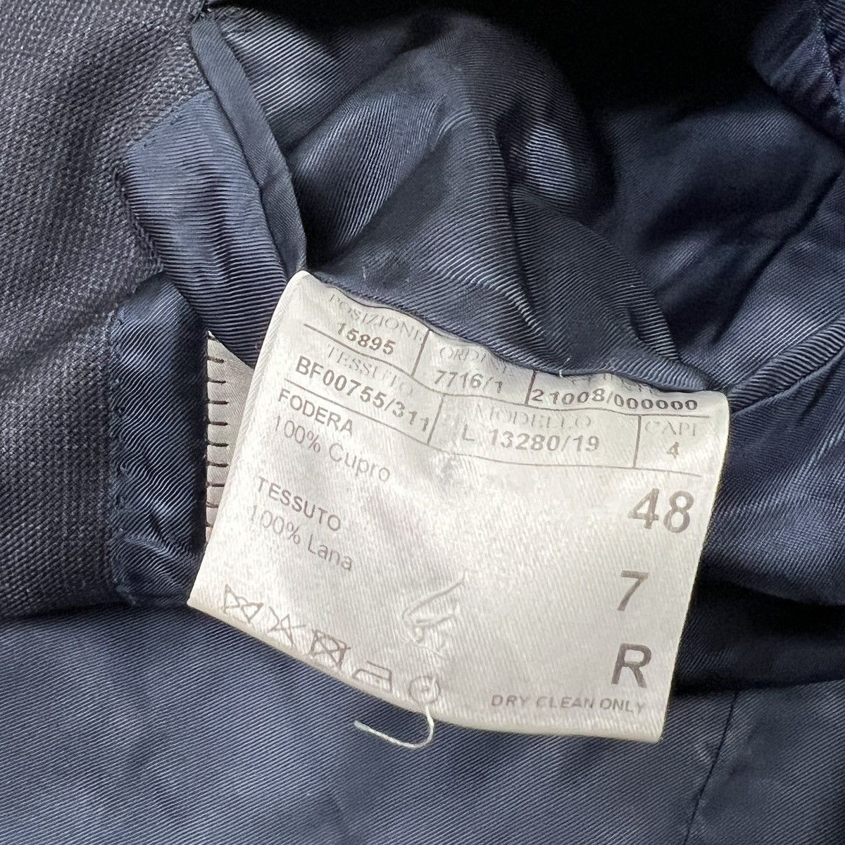 Canali Canali Italy Navy Blue Wool 2-Button Blazer Sport Coat Size 48R - 6 Thumbnail