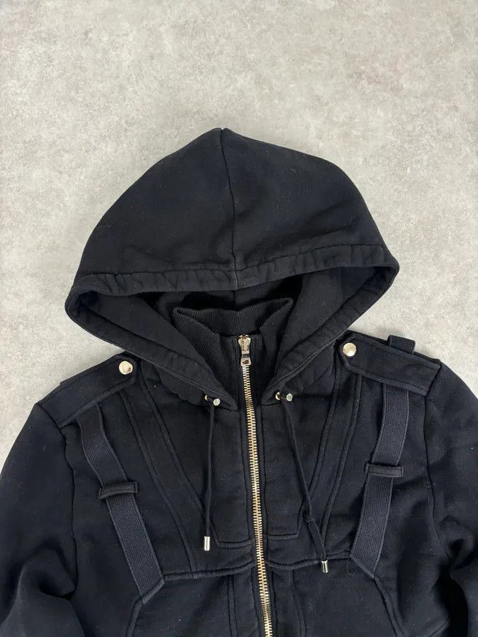 Balmain AW2017 Balmain Black Bondage Avant-Garde Zip-up Sweater Size US M / EU 48-50 / 2 - 4 Thumbnail