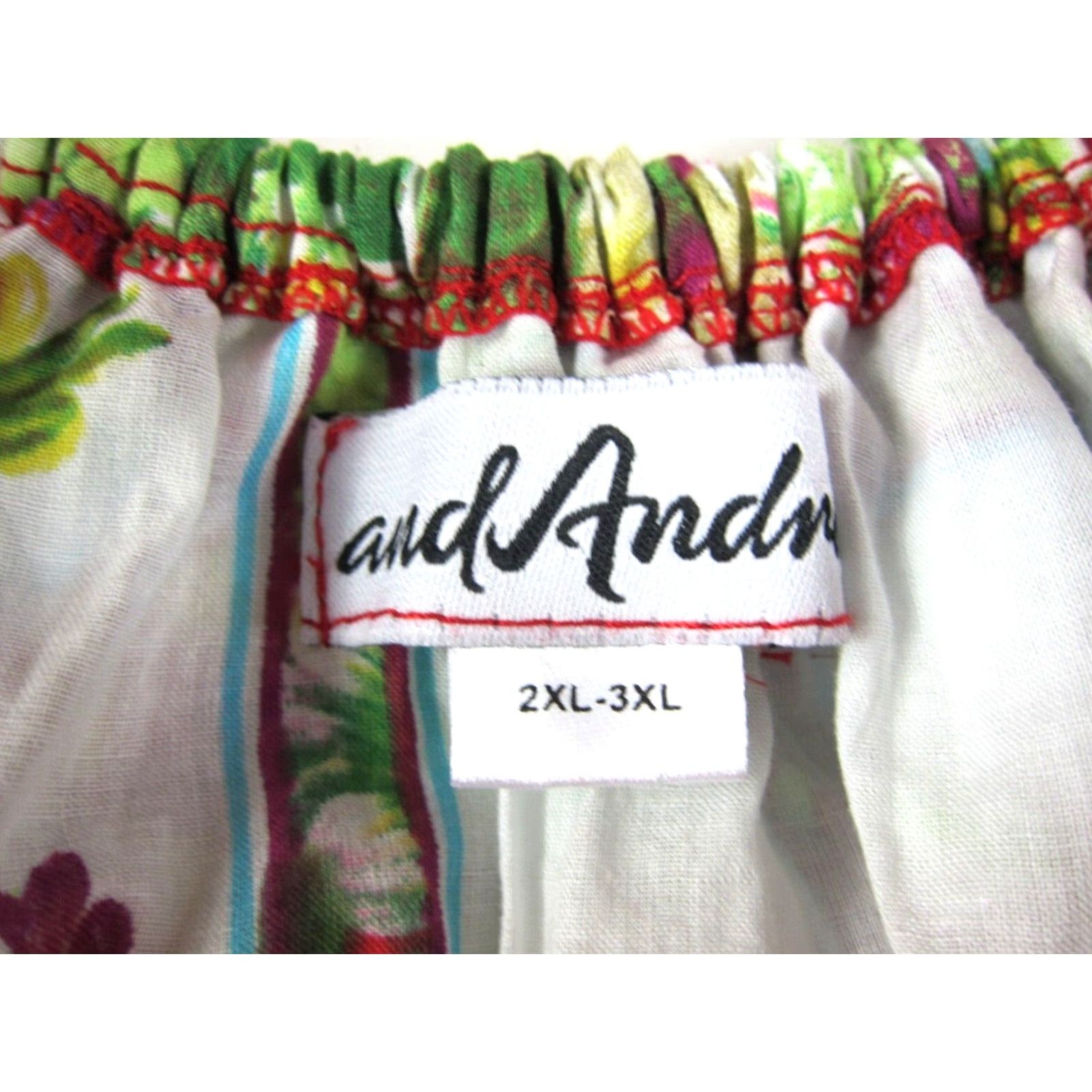 Vintage andAndrea Dress Off Shoulder Sun Floral 2XL-3XL Red Womens Maxi Dress 2XL-3XL Floral Off Shoulder Sun Dress 2XL-3XL Size XXL / US 16-18 / IT 52-54 - 3 Thumbnail
