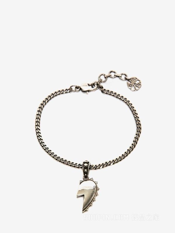 Alexander McQueen o1loc1c0625 Size:OS/ Heart Charm Bracelet Set in Golden Size ONE SIZE - 4 Thumbnail