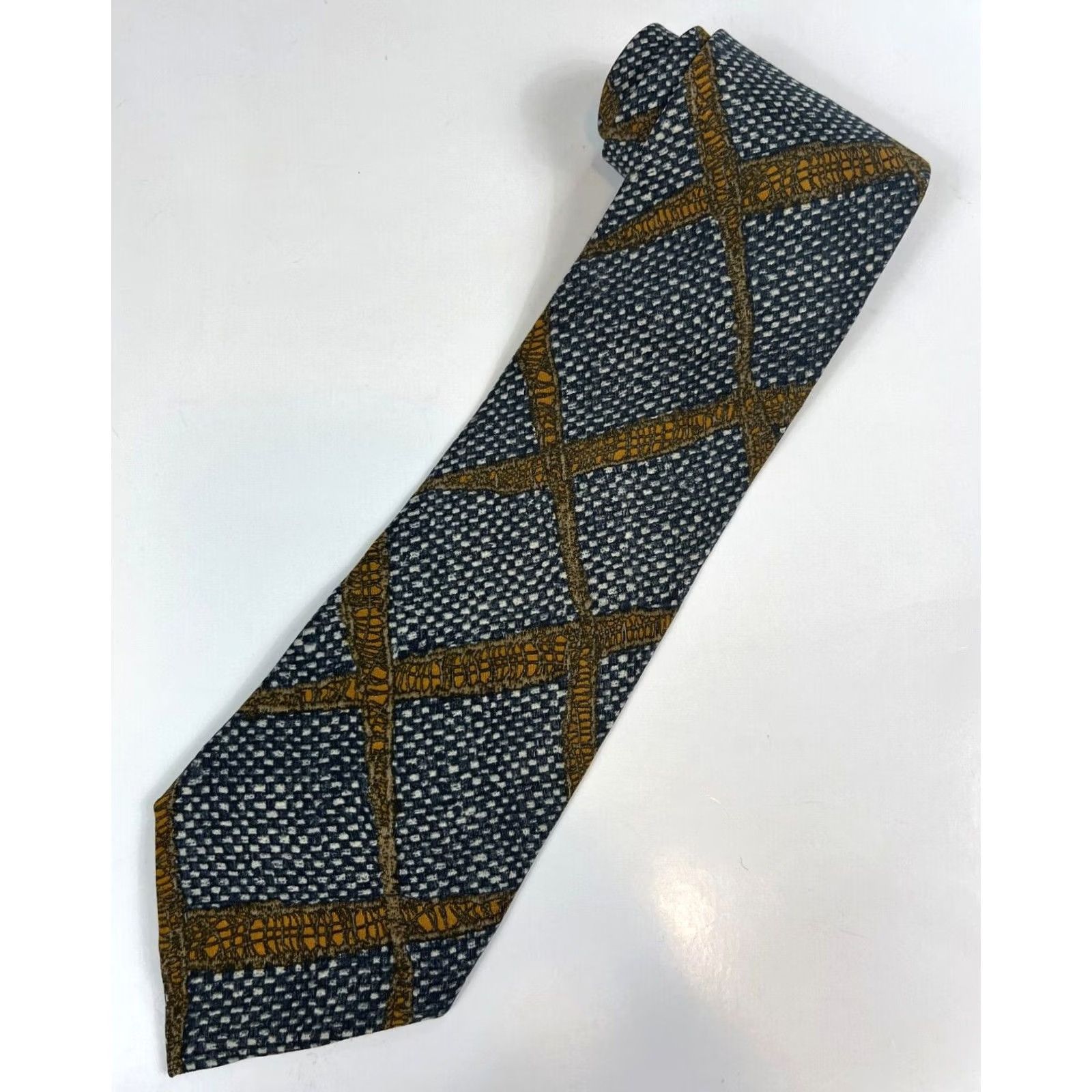 Ermenegildo Zegna Ermenegildo Zegna Silk Tie Geometric Made in Italy Men Tie 57"-60" Wide Multicolor Top Designer Pattern Geometric Mens Silk Tie Size ONE SIZE - 3 Thumbnail