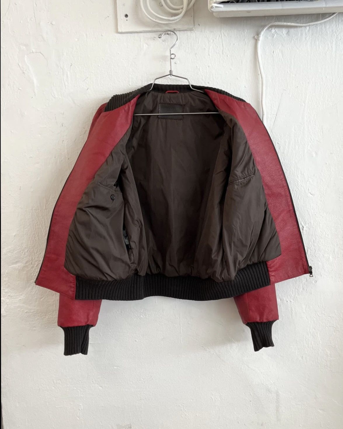 Prada *rare* Prada 00fw Runaway Leather Bomber Size US L / EU 52-54 / 3 - 4 Thumbnail