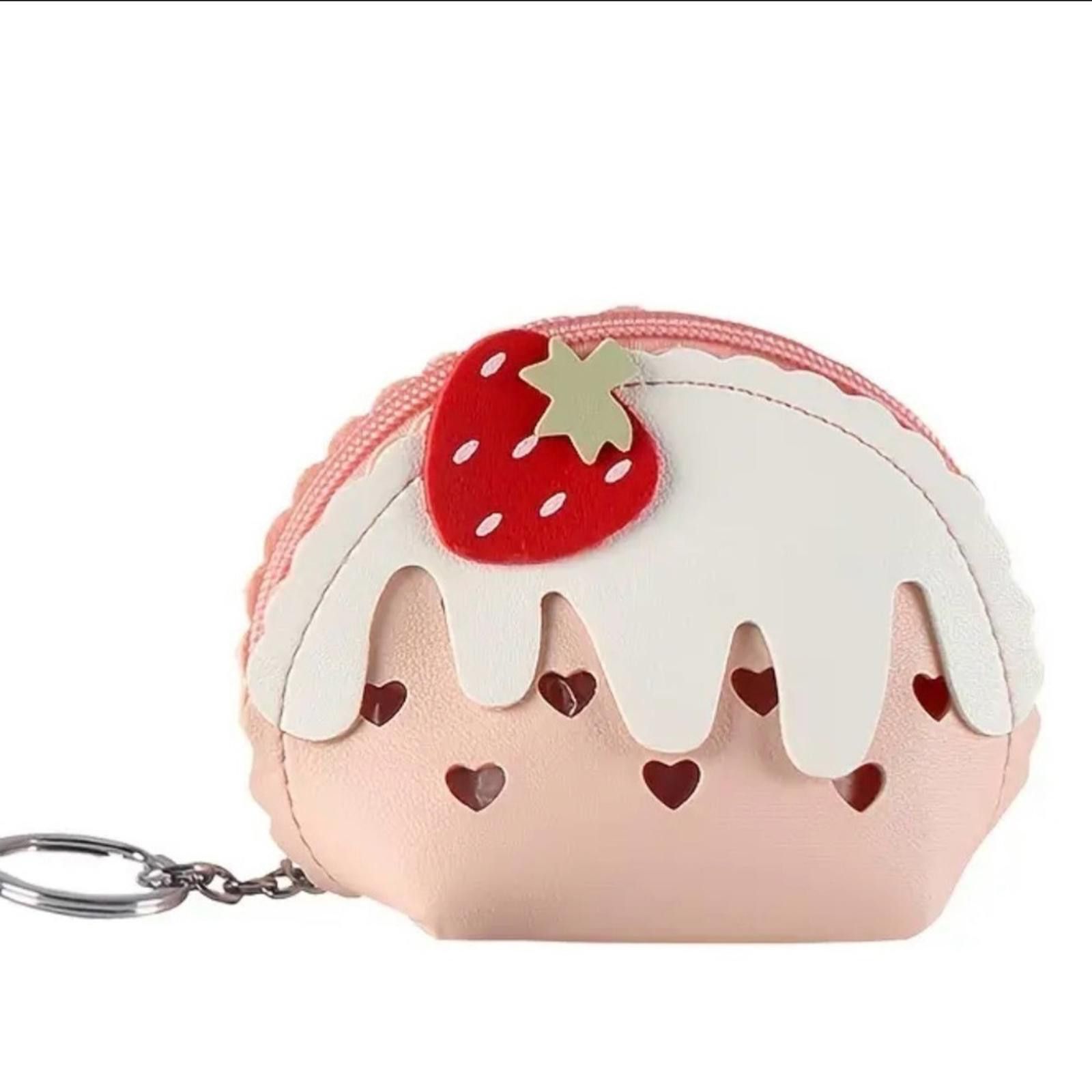 Designer Strawberry Coin Pouch Zipper Purse Size ONE SIZE - 3 Thumbnail