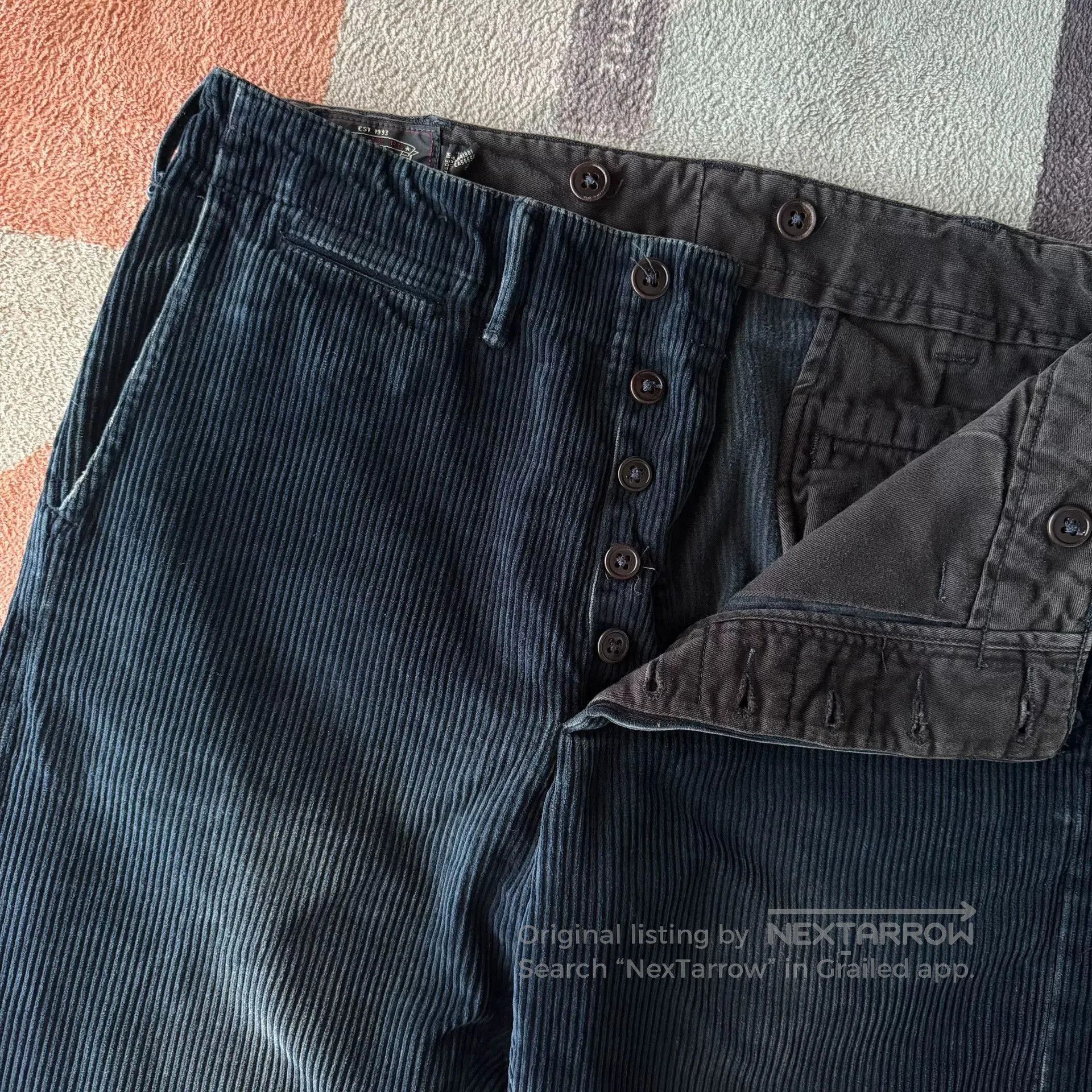 RRL Ralph Lauren RRL Indigo Dyed Corduroy Pants. Size US 30 / EU 46 - 4 Thumbnail