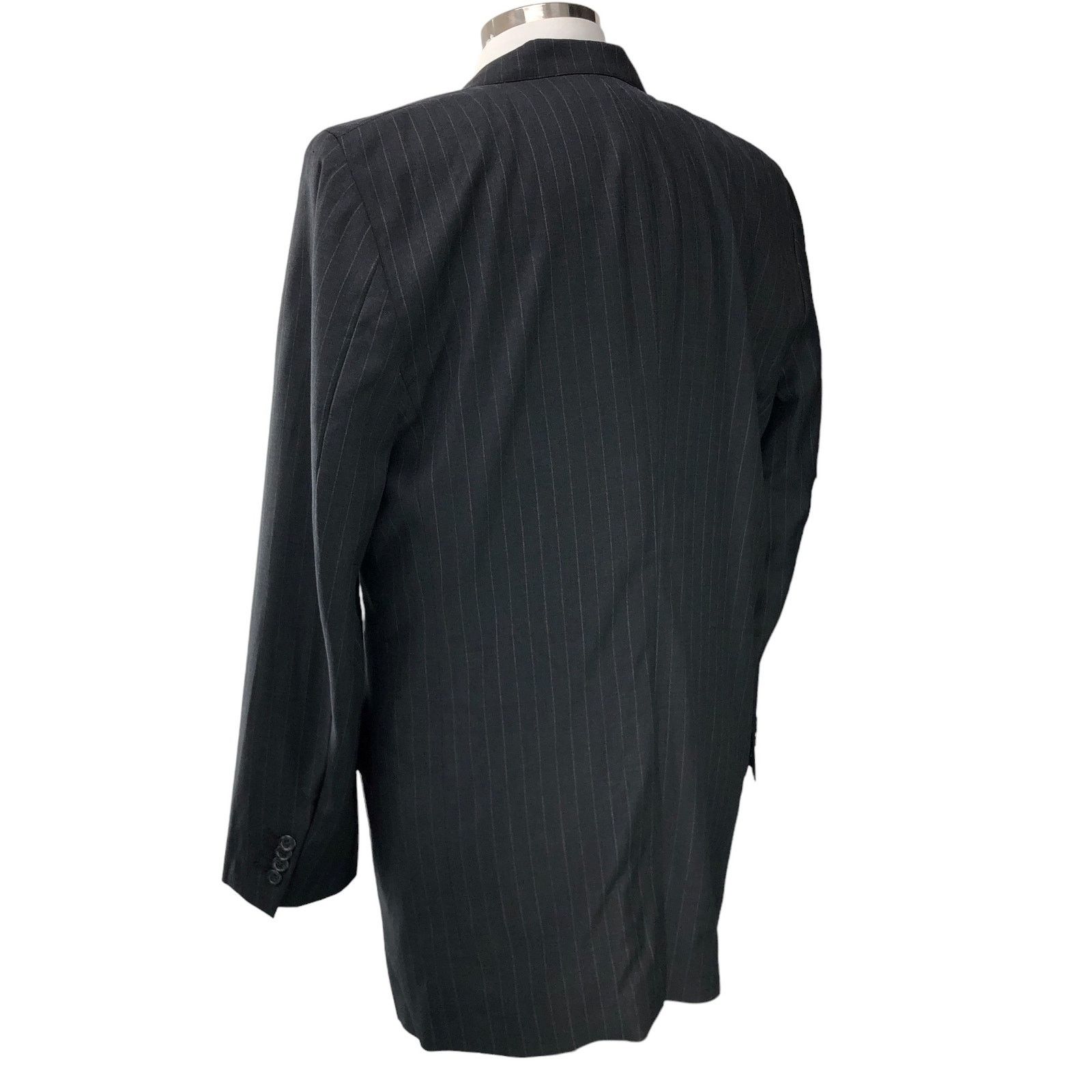 Southwick Southwick Mens Size 44XL Extra Long Suit 2 Piece Pinstripe Size 44L - 10 Thumbnail