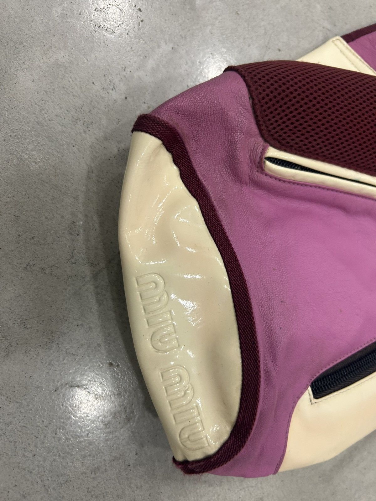 Miu Miu Miu Miu 1999 / Backpack / Teardrop / Sling Bag Pink & White Size ONE SIZE - 3 Thumbnail