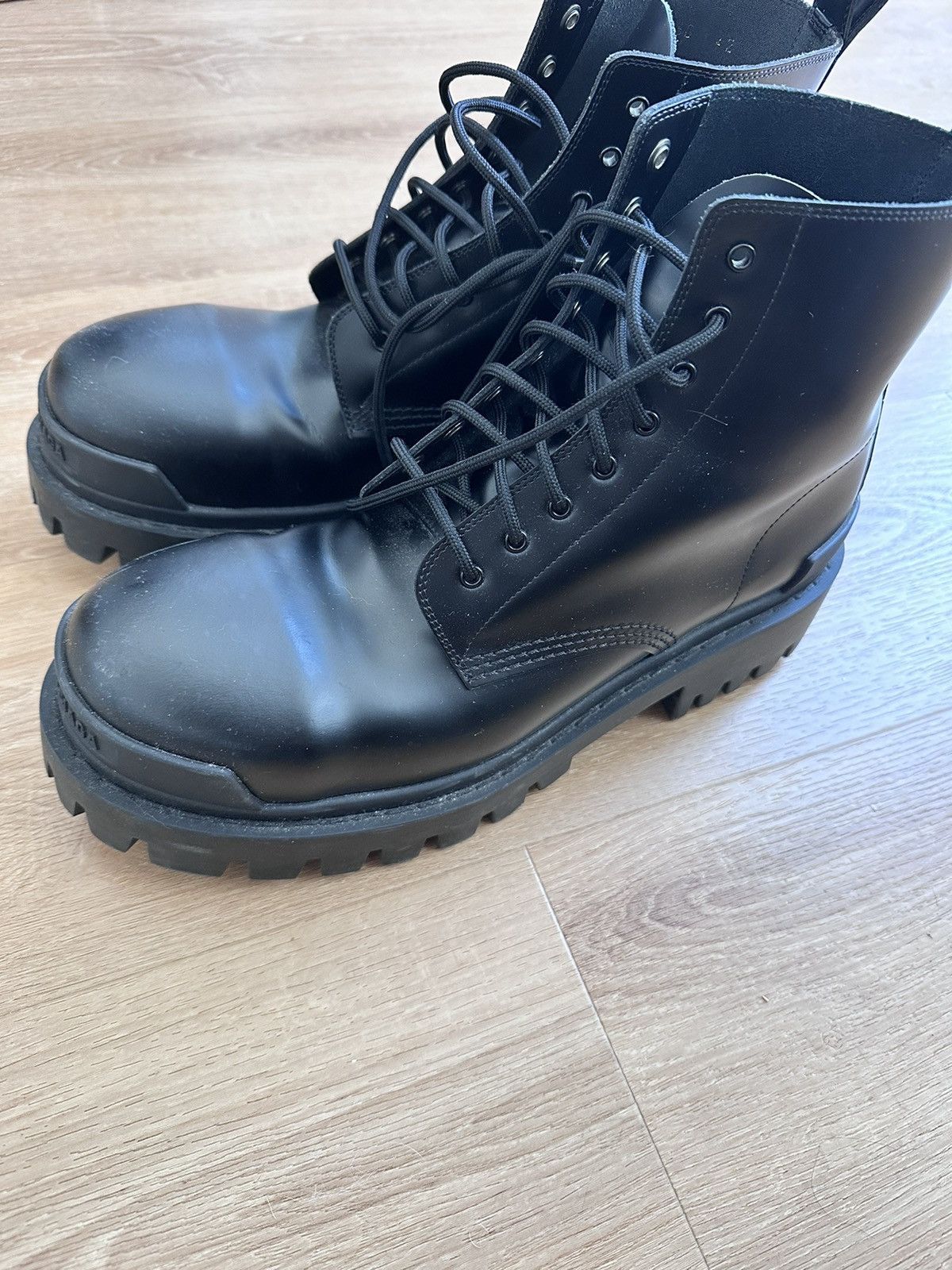 Balenciaga Balenciaga 20mm Black Strike Boots | Grailed