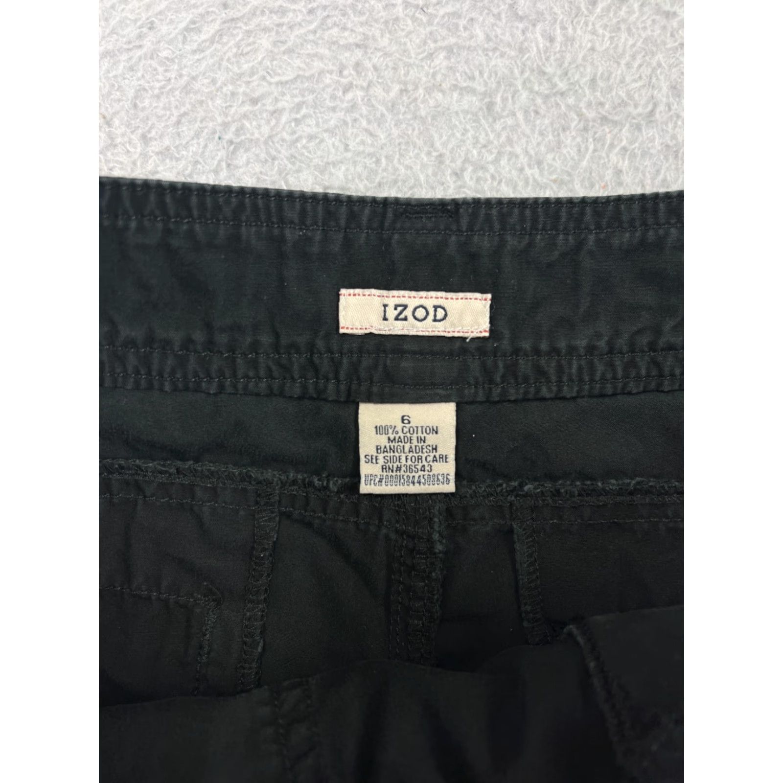 Izod IZOD Pants Capri Womens 6 Black 100% Cotton Knit Straight - Regular Fit, Inseam 20" | Women’s Casual/Workwear - IZOD Brand Womens Clothing Size 28" / US 6 / IT 42 - 3 Thumbnail