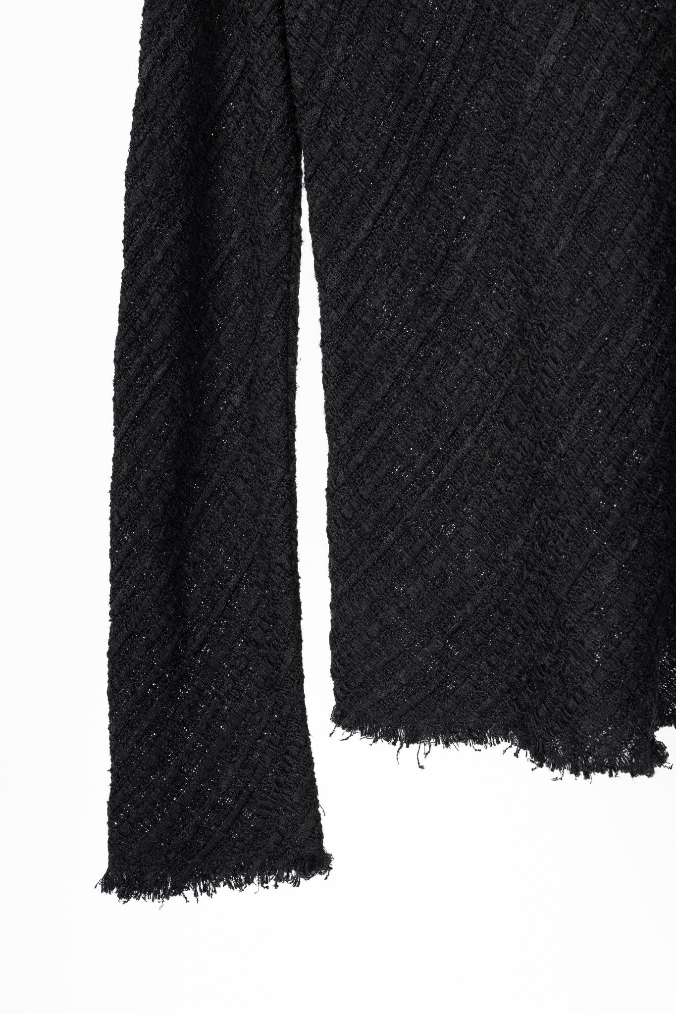 The Row The Row Black Woven-Knit Fringe Sweater Size M / US 6-8 / IT 42-44 - 6 Thumbnail
