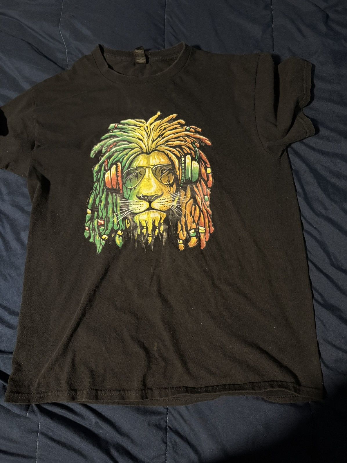 Other Men's Black Rasta Headphones Graphic Cotton Short Sleeve T Size US L / EU 52-54 / 3 - 1 Thumbnail