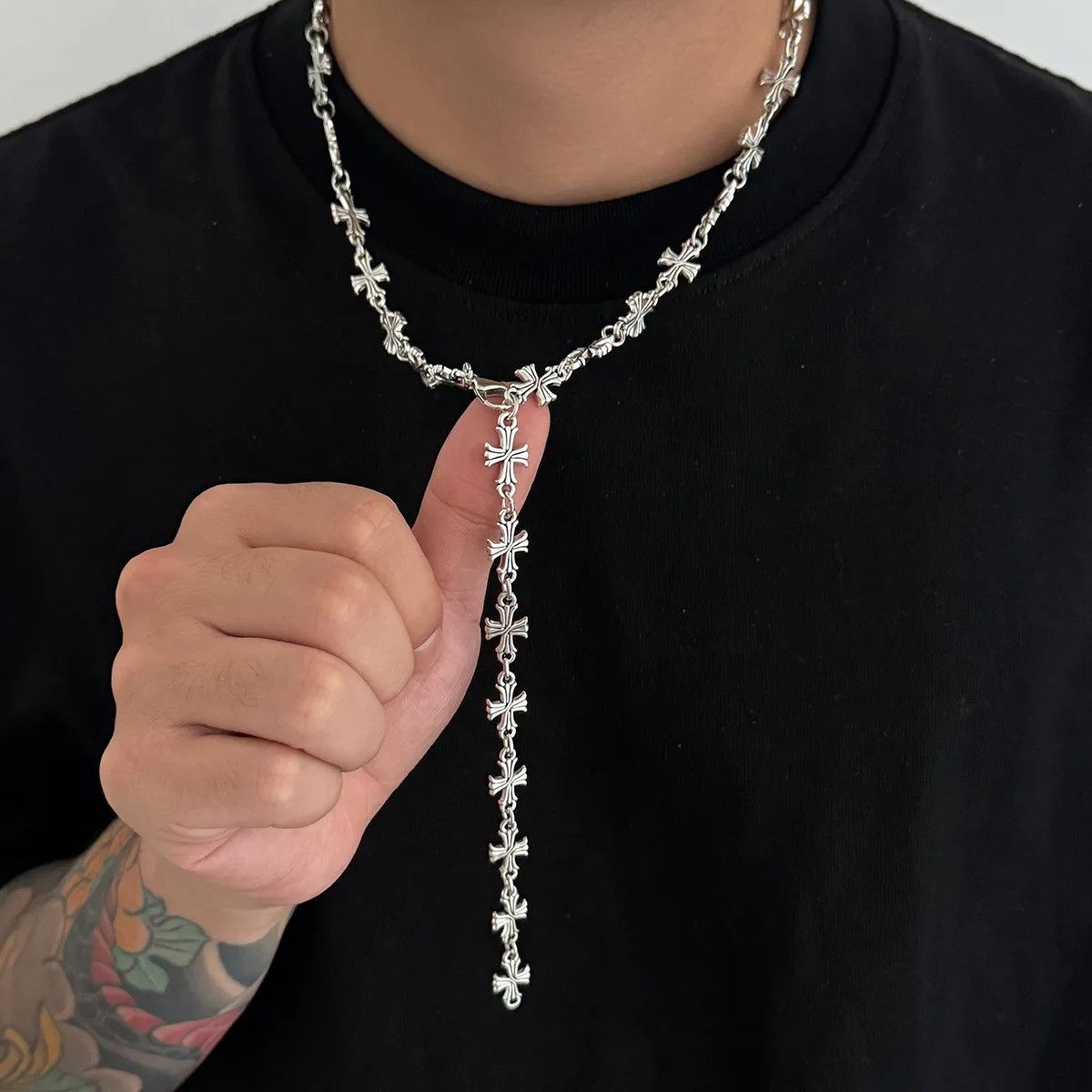 Vintage Cross Y-Shaped Pendant Necklace Size ONE SIZE - 3 Thumbnail