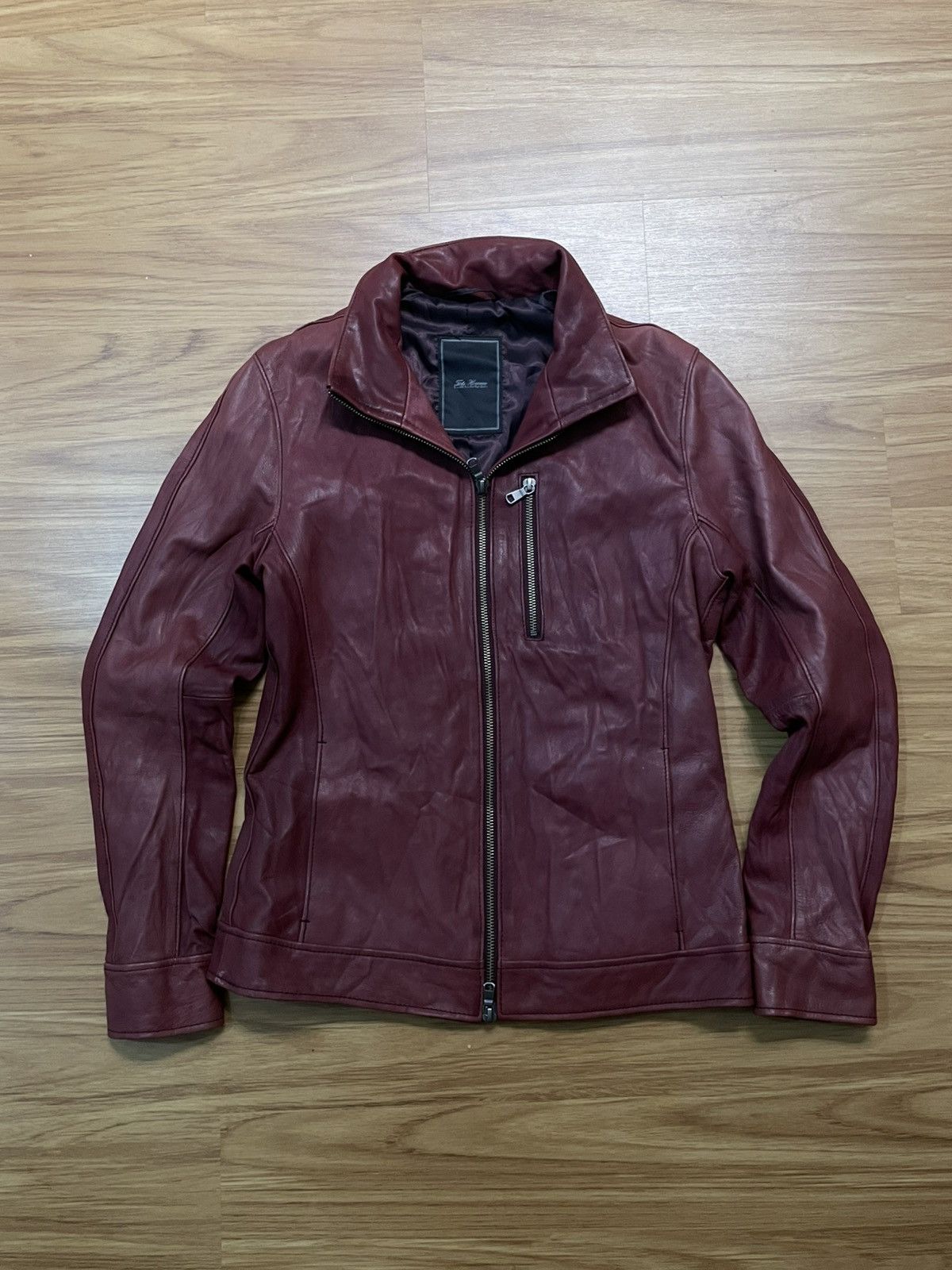 Tete Homme Tete Homme Japan Minimal Biker Leather Jacket (Goat Skin) Size US M / EU 48-50 / 2 - 21 Thumbnail
