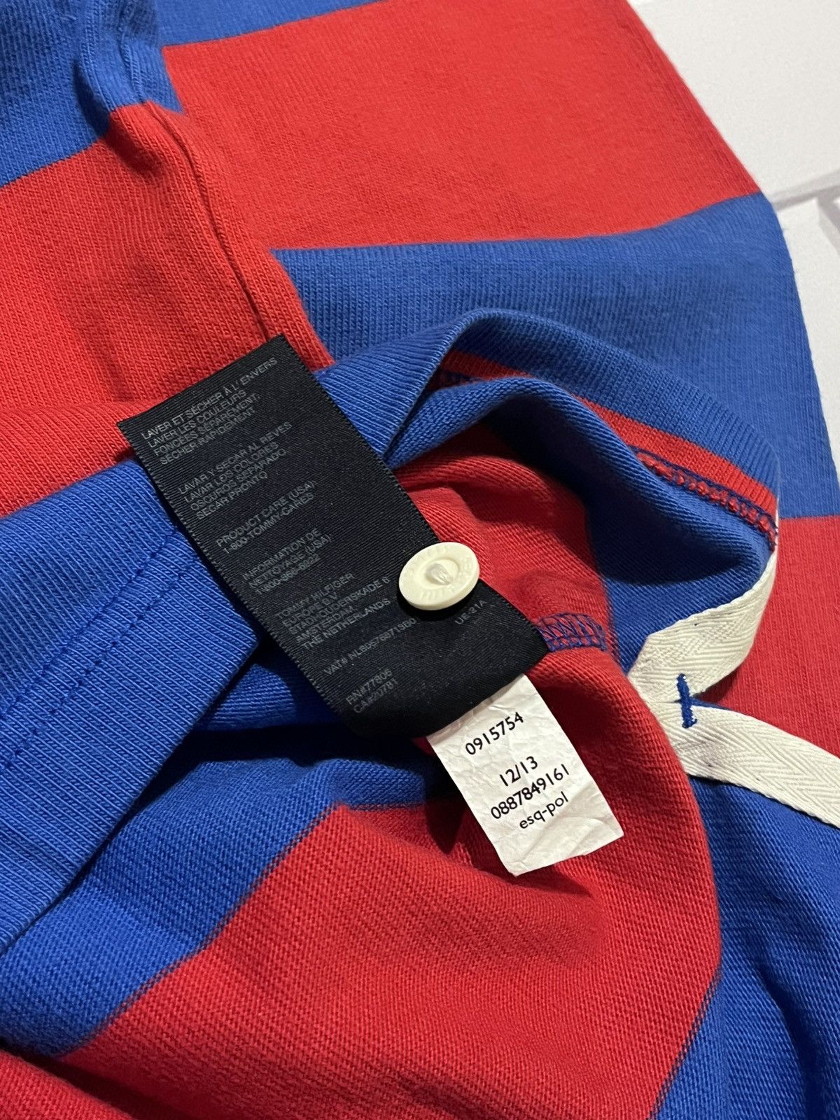 Tommy Hilfiger Tommy Hilfiger Vintage Rugby Polo Red Blue L Size US L / EU 52-54 / 3 - 6 Thumbnail
