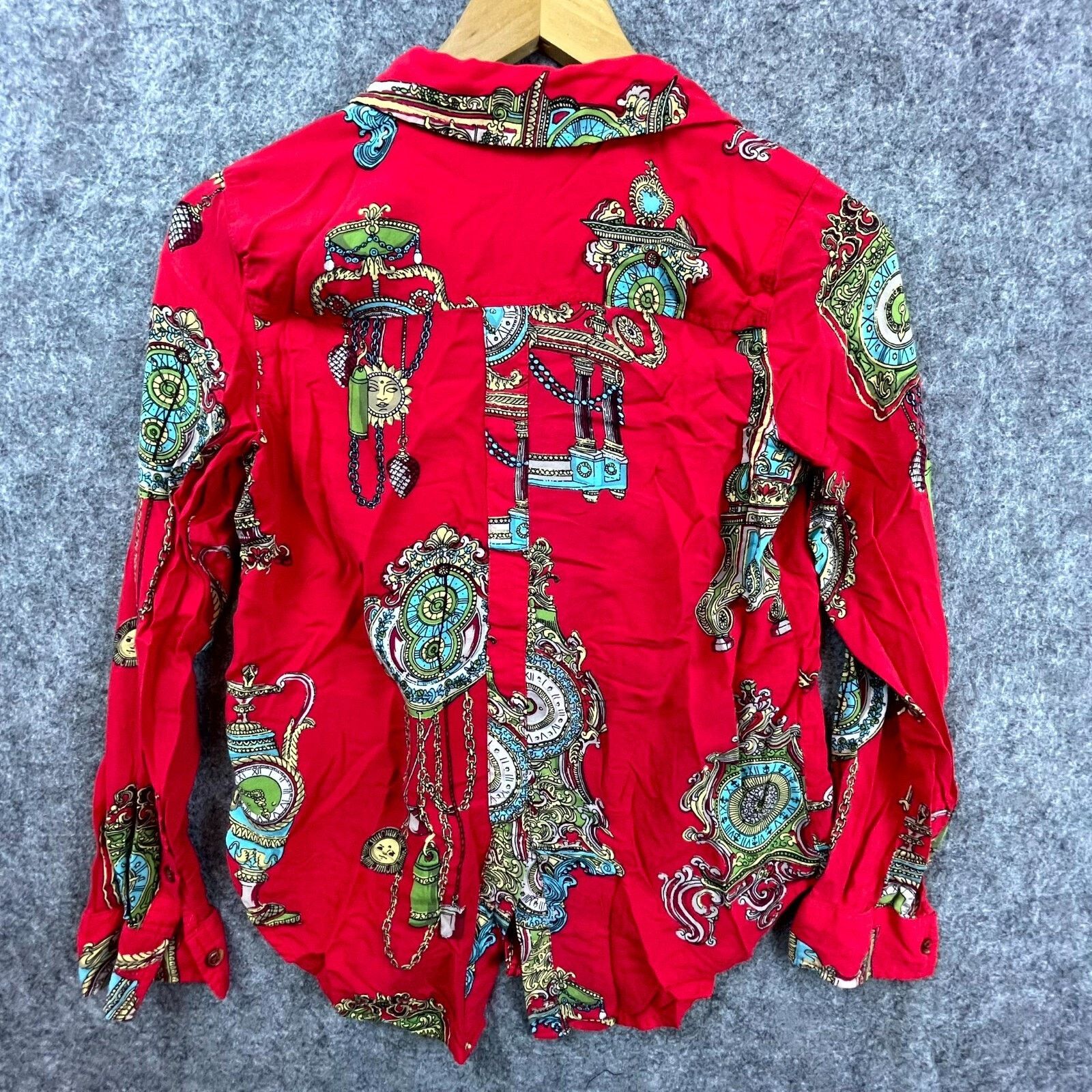 Anthropologie Maeve By Anthropologie Shirt Womens 2 Red Graphic Print Luxe Size XS / US 0-2 / IT 36-38 - 2 Thumbnail
