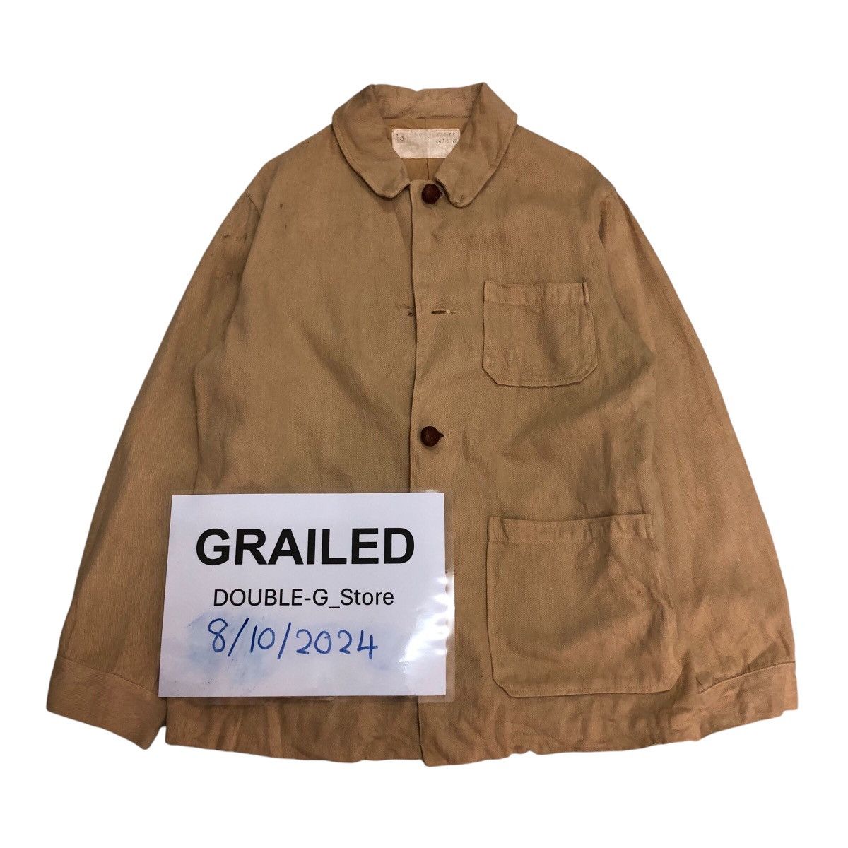Japanese Brand 📌Vintage Duck Canvas Chore Work Jacket Button 45RPM Design Size US M / EU 48-50 / 2 - 1 Thumbnail