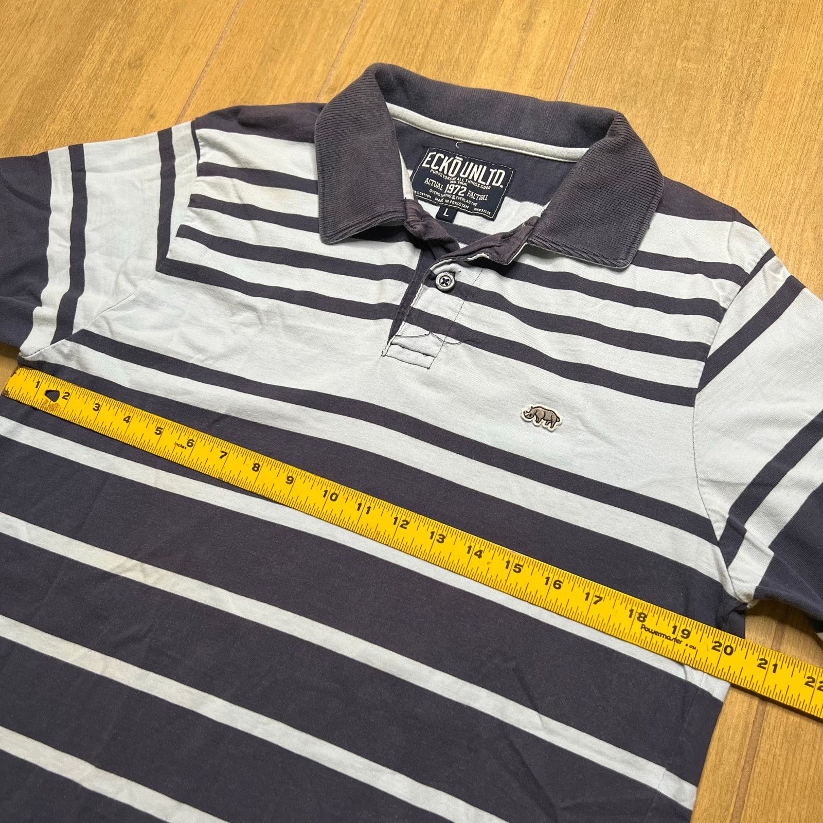 Ecko Unltd. Vintage Y2K Ecko Unltd Short Sleeve Striped Polo Shirt L Size US L / EU 52-54 / 3 - 7 Thumbnail