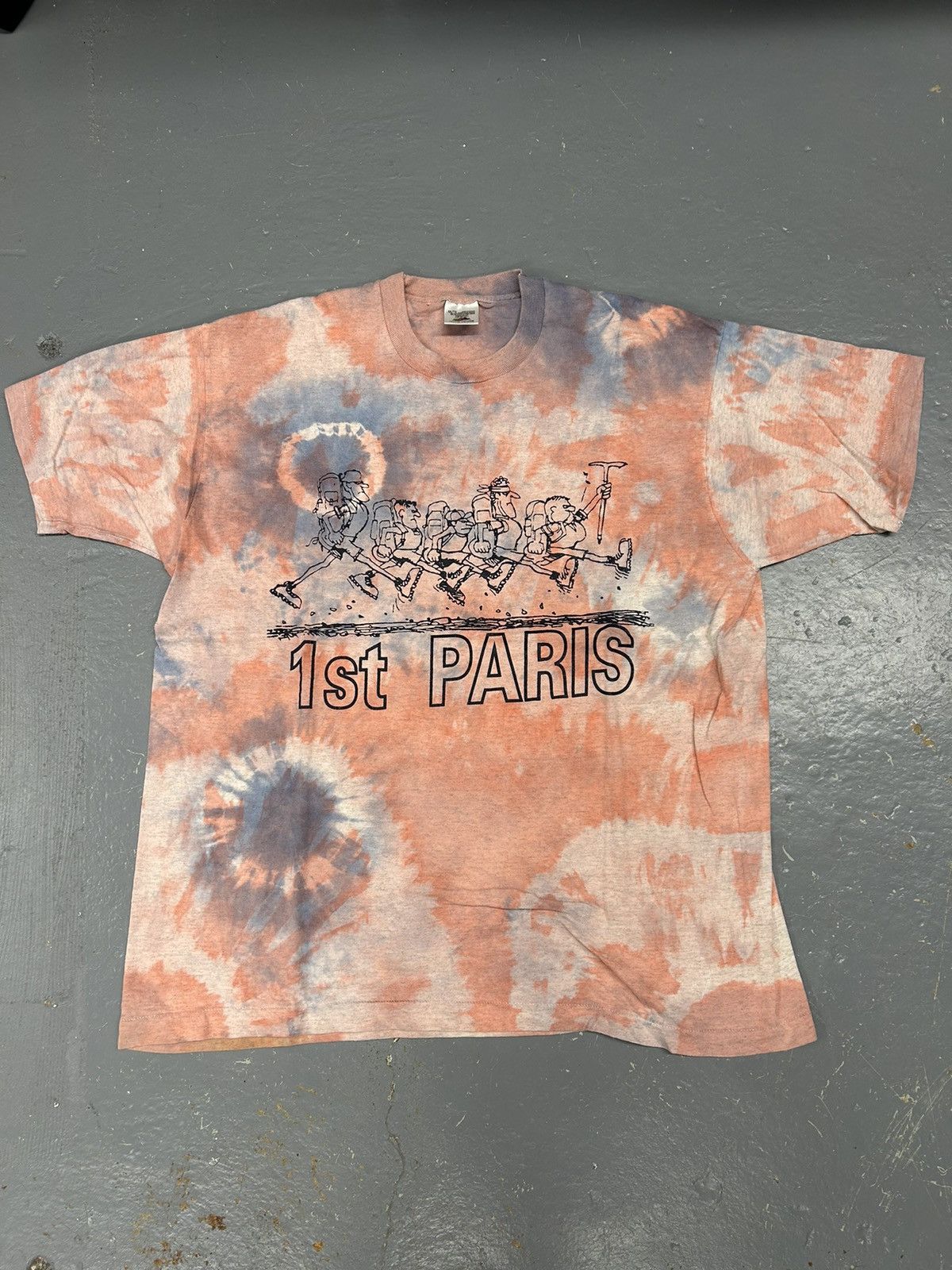 Vintage Crazy Vintage 90s Essential Orange Tye Dye Graphic Tee Shirt Size US XL / EU 56 / 4 - 1 Thumbnail