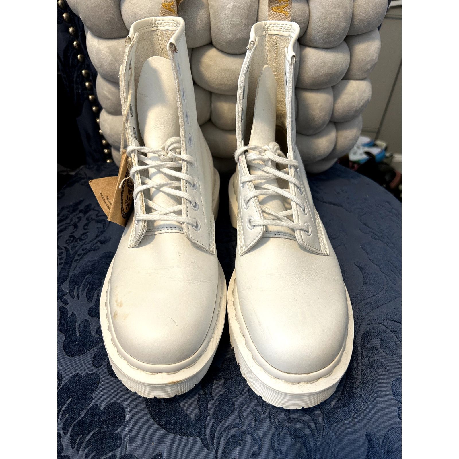Dr. Martens Dr Martens White Pascal Boots with White Soles Size 7/EU 38 Size US 7 / IT 37 - 5 Thumbnail