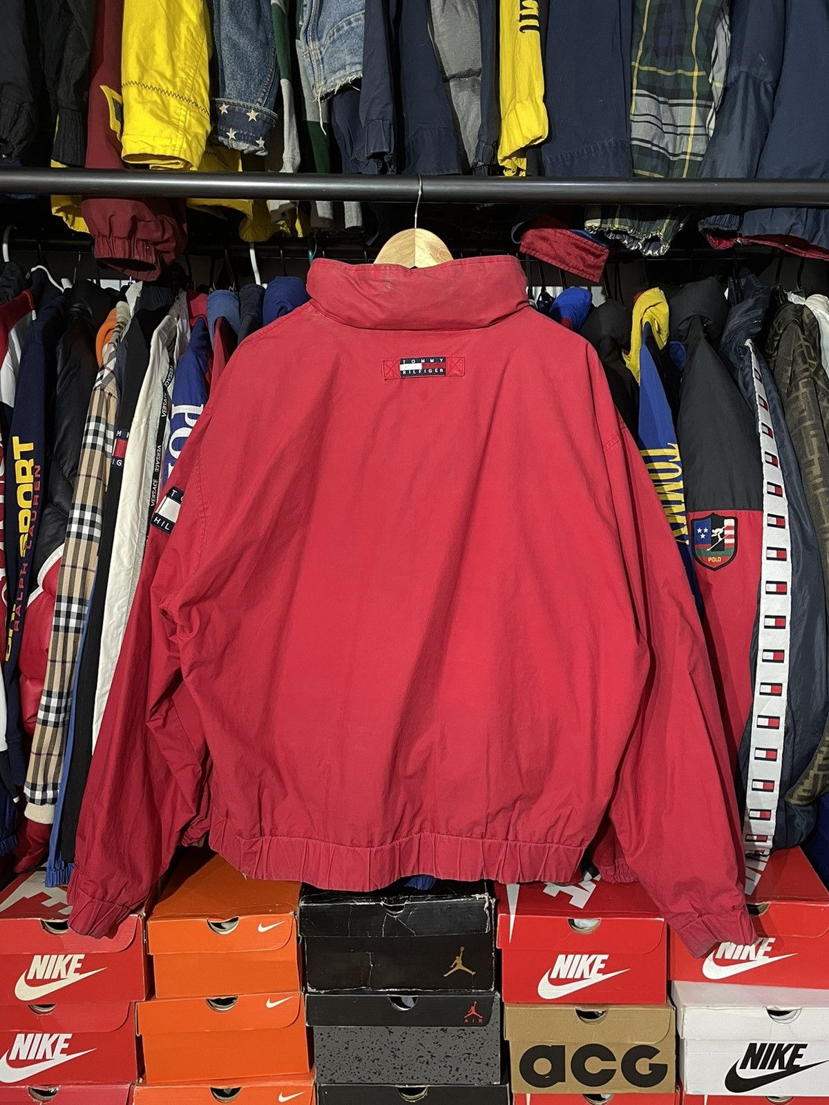 Japanese Brand × Tommy Hilfiger × Vintage Jacket Tommy Hilfiger Big Flag 90’s Vintage Reversible Size US XL / EU 56 / 4 - 18 Thumbnail