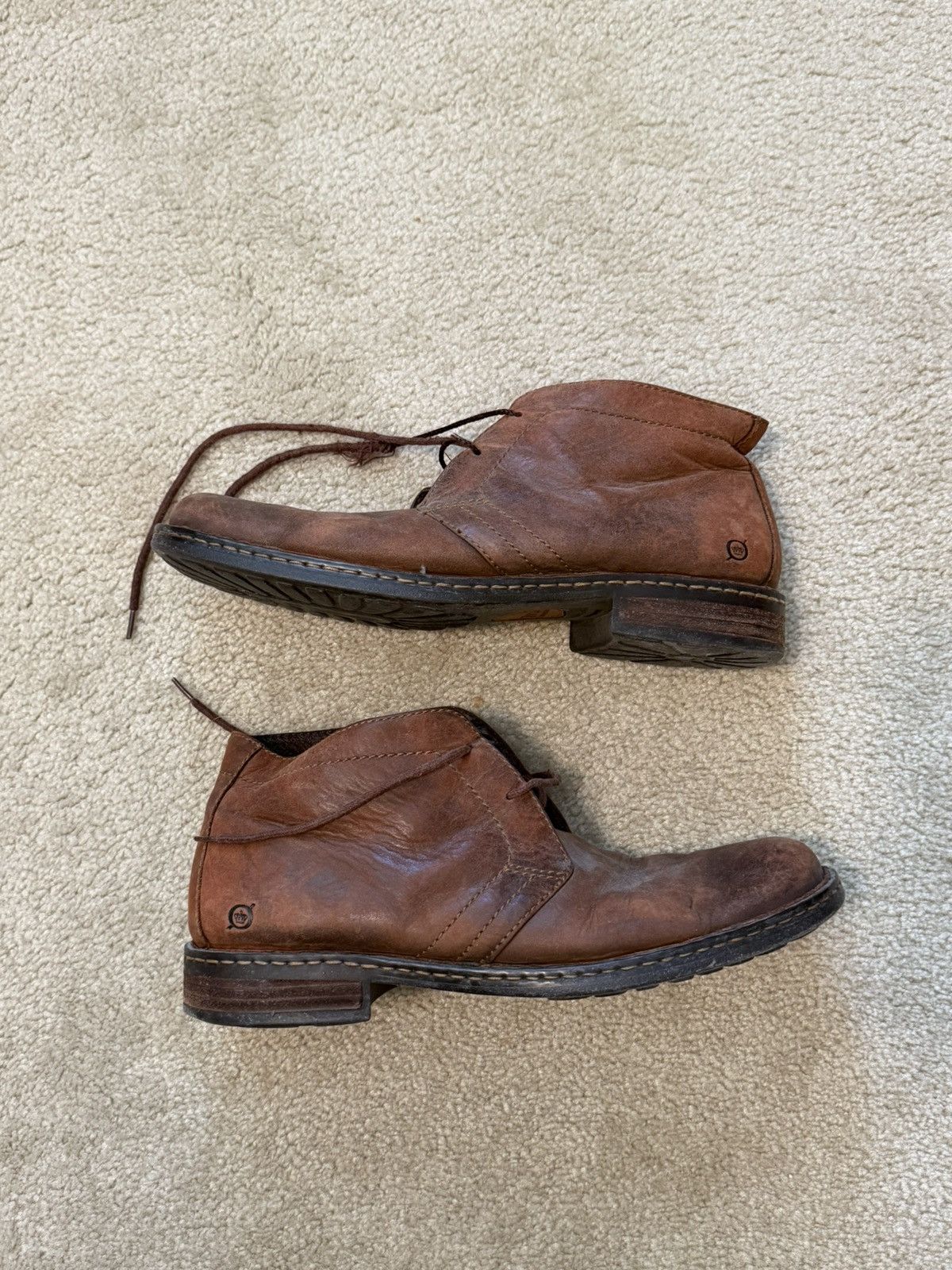Born Born Mens Brown Leather Harrison M9431 Chukka Ankle Boots Size US 12 / EU 45 - 1 Thumbnail