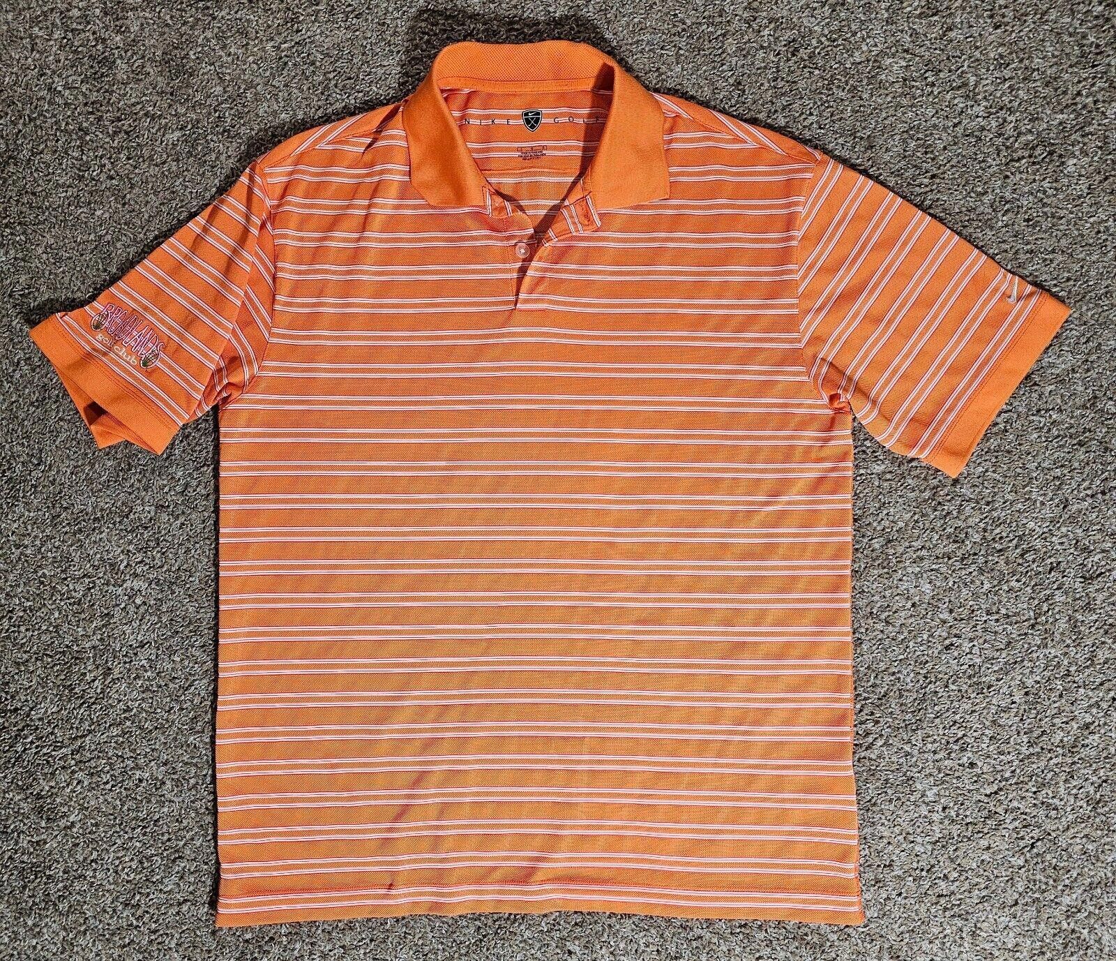 Nike Broadlands Golf Club Nike Polo shirt large orange striped Size US L / EU 52-54 / 3 - 1 Thumbnail