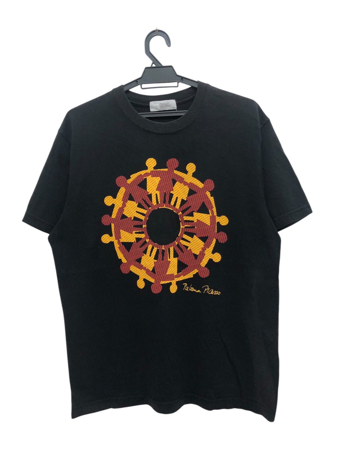 Paloma Picasso × Vintage PALOMA PICASSO UNITES CIRCLE ART GRAPHICAL TEE RARE Size US L / EU 52-54 / 3 - 1 Thumbnail