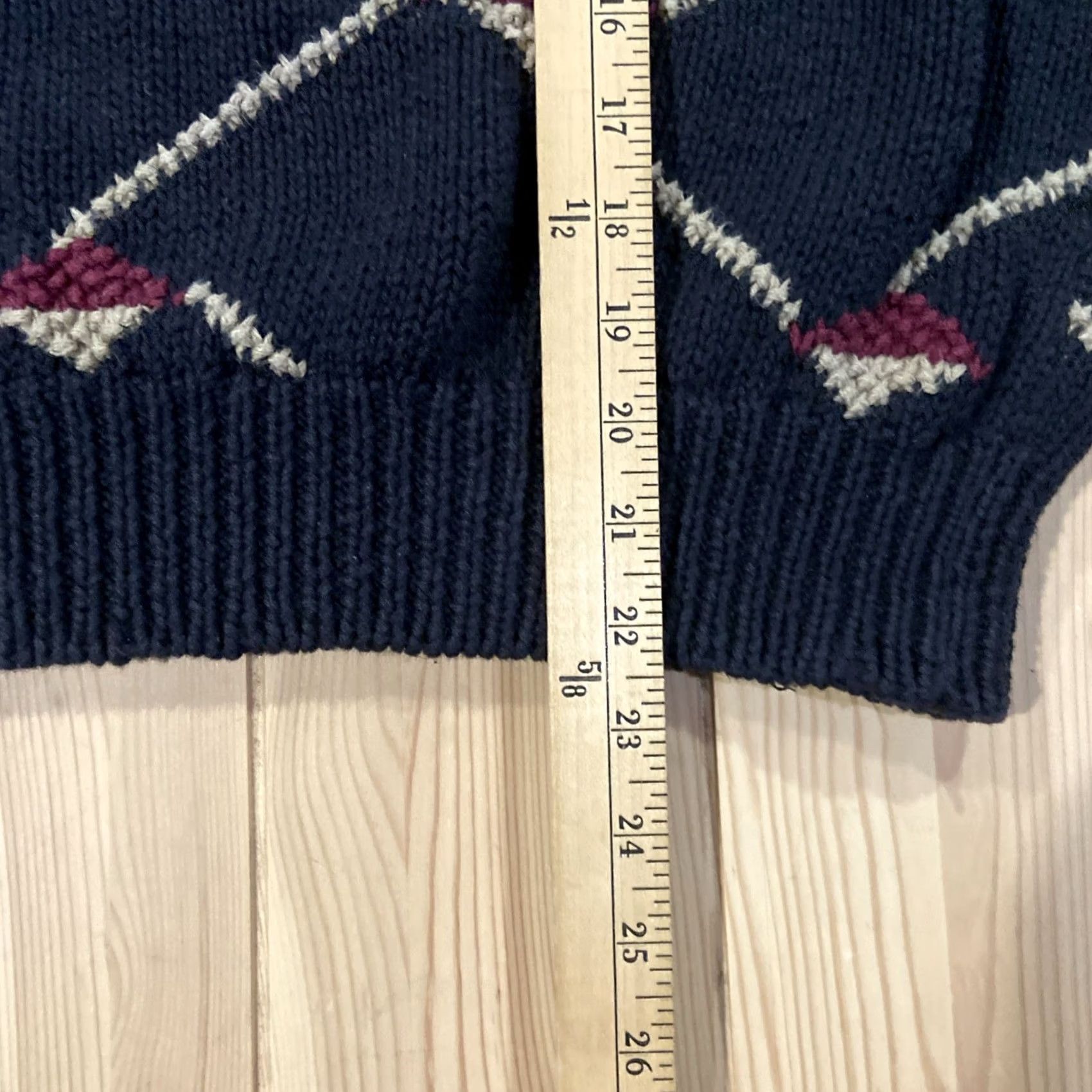 Vintage VINTAGE Expressions Men XL Sweater Crew Neck 80s 90s Blue Argyle/Diamond Knit Pullover Winter Holiday Size US XL / EU 56 / 4 - 6 Thumbnail