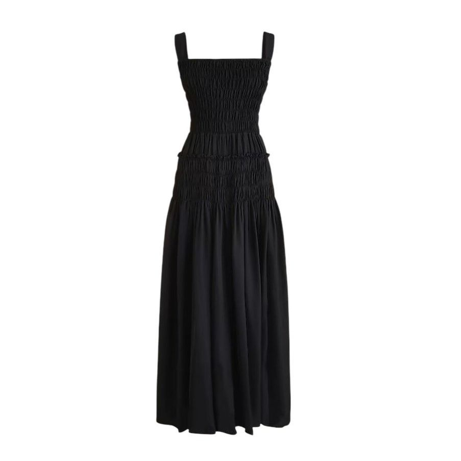 J.Crew J CREW Smocked Drop Waist Silky Midi Dress Black XXS NWT Size XXS / US 00 / IT 34 - 7 Thumbnail
