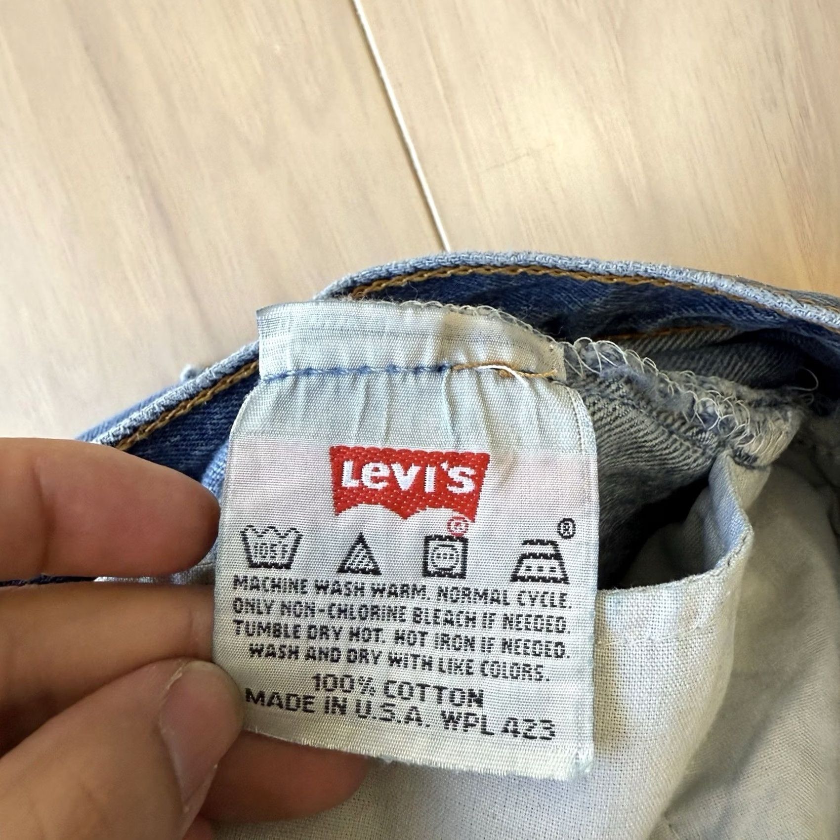 Levi's VINTAGE Levi's 501 Jeans 29 Blue 90s Medium Wash Made USA Workwear Non Selvedge Mens Jeans Regular Size US 29 - 6 Thumbnail