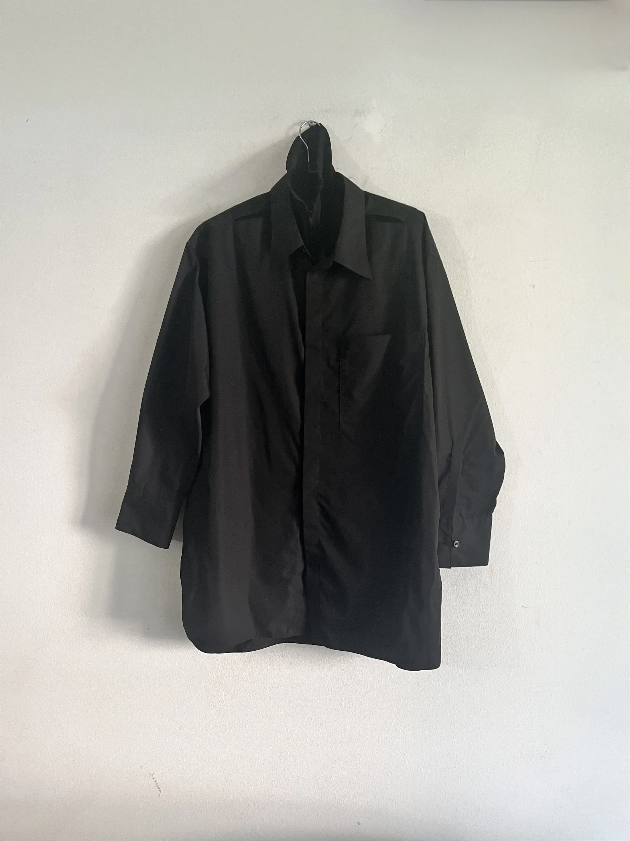 Y's Black Double Layered Shirt Size US M / EU 48-50 / 2 - 3 Thumbnail