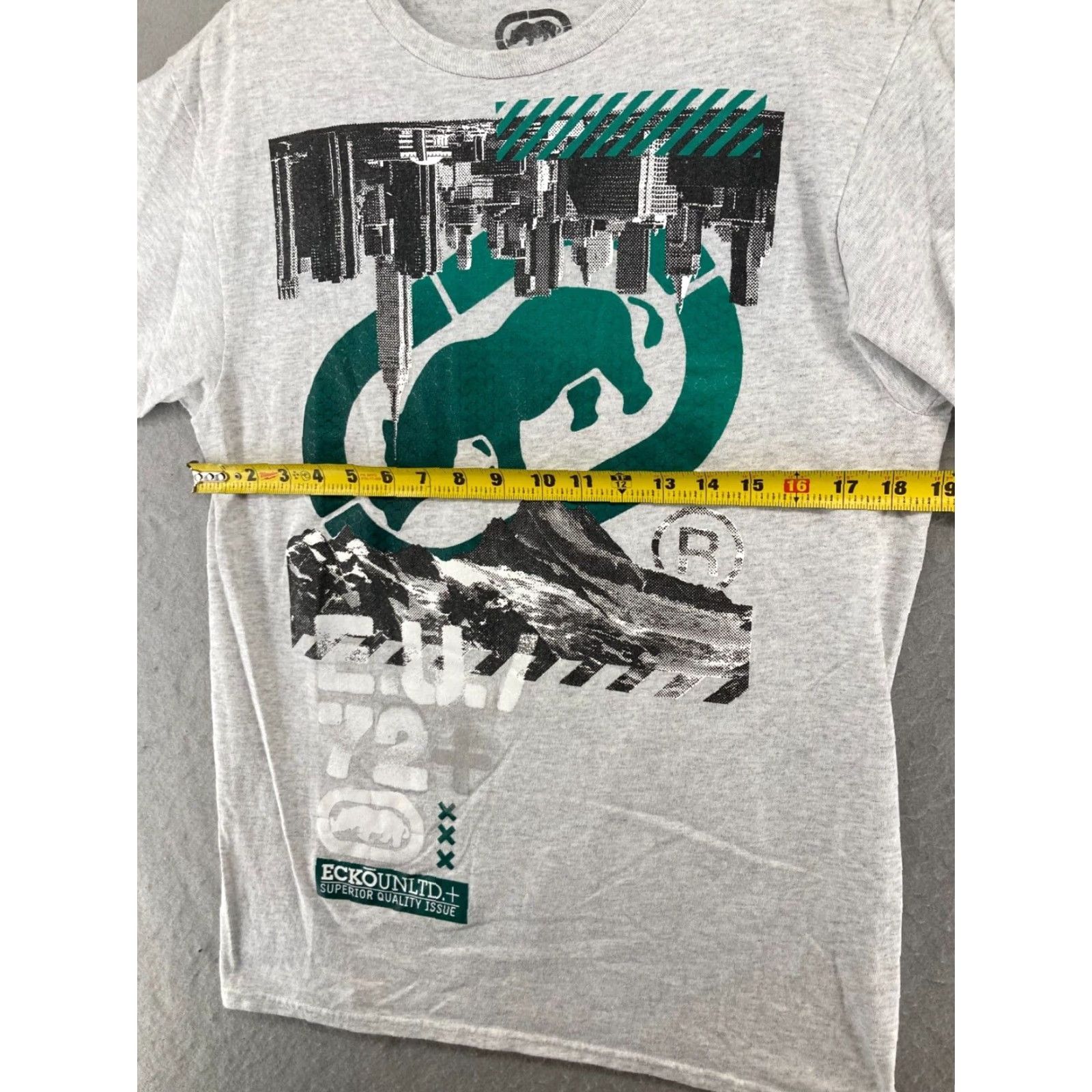Ecko Unltd. Ecko Unltd Mens TShirt Medium Rhino Logo Graphic Print Crew Neck White Cotton Jersey Short Sleeve Classic Hip Hop Mens T-Shirt Size US M / EU 48-50 / 2 - 3 Thumbnail