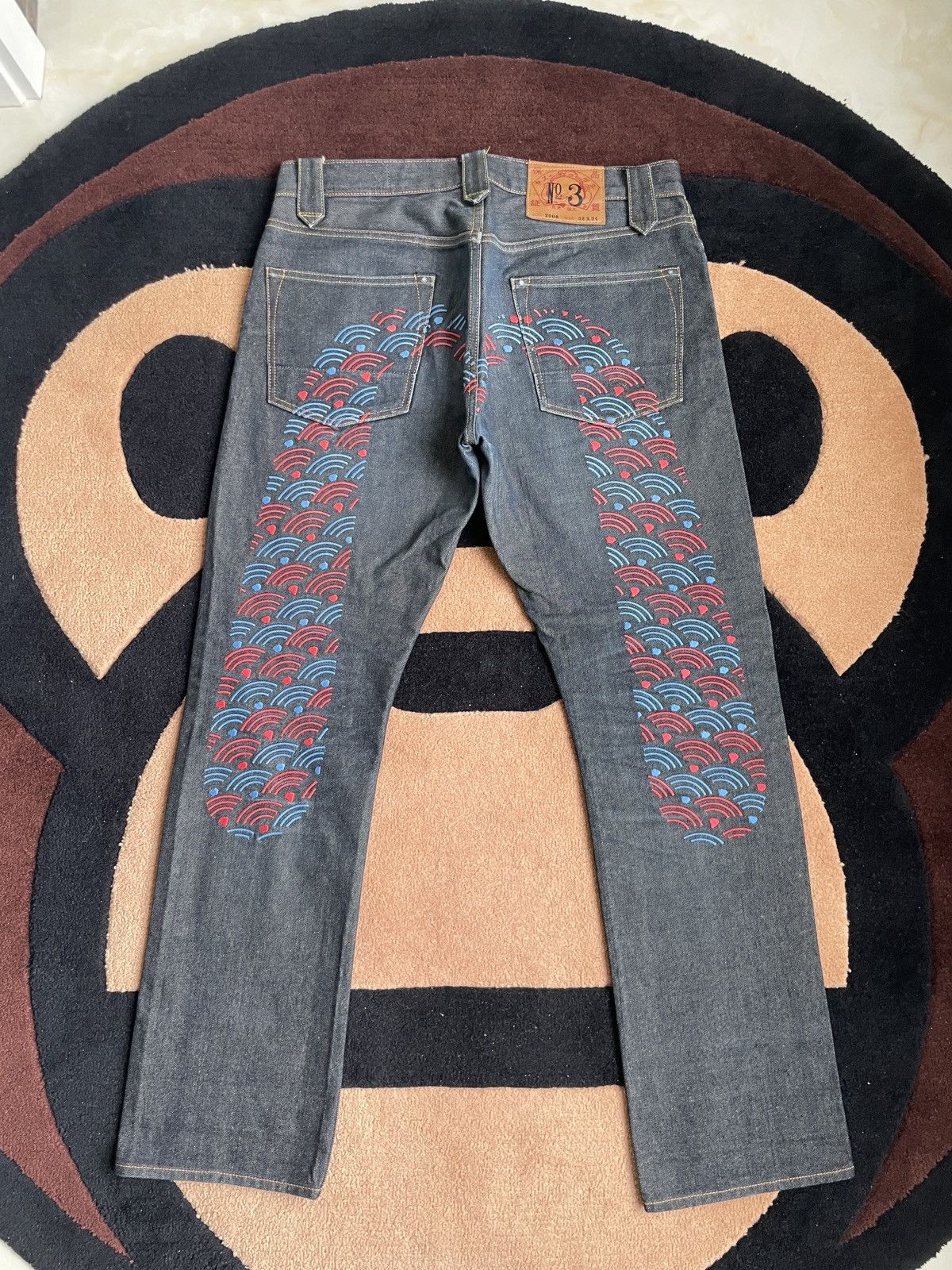 Evisu × Vintage evisu WIFI embroidery daicock style denim jeans size：32x34 Size US 32 / EU 48 - 1 Thumbnail