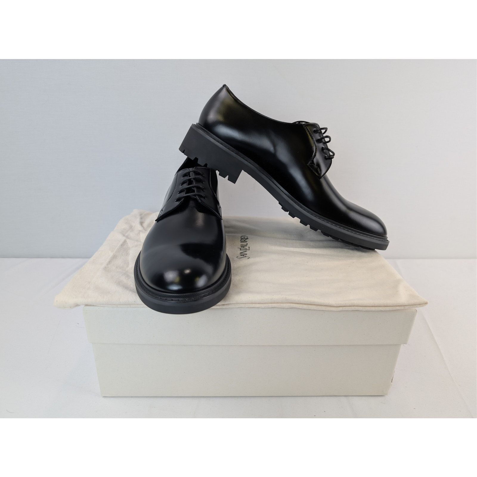 Saint Laurent Paris o1rshd1 New Bourbon Antoine Sandy 25 PL V Shoe Boots in Nero Size US 13 / EU 46 - 19 Thumbnail