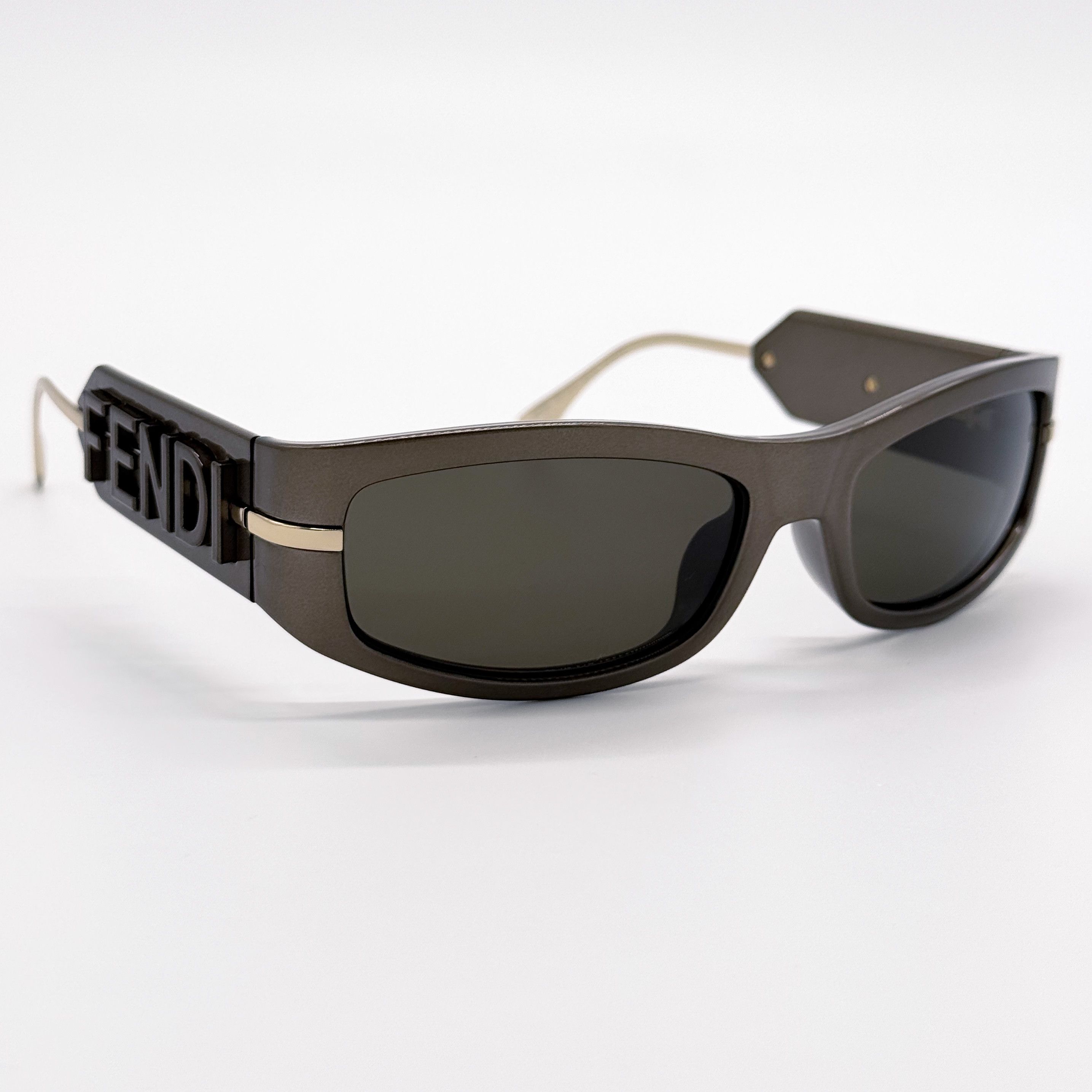 Fendi NEW FENDI FE40120I 45E SHINY BROWN WOMEN SUNGLASSES Size ONE SIZE - 4 Thumbnail