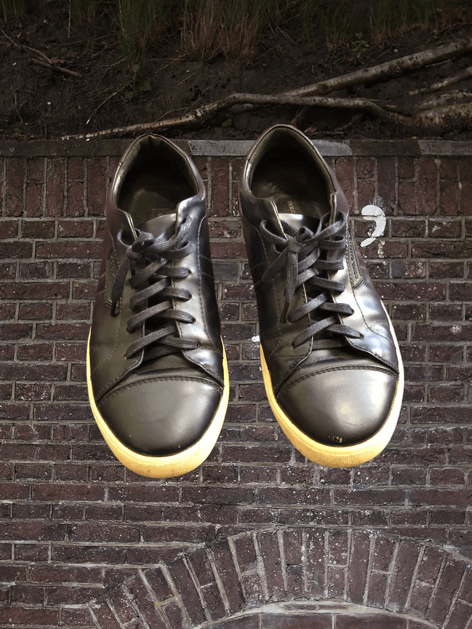 Dolce & Gabbana VINTAGE DOLCE GABBANA Leather Low Top Sneakers on platform Size US 8 / EU 41 - 1 Thumbnail
