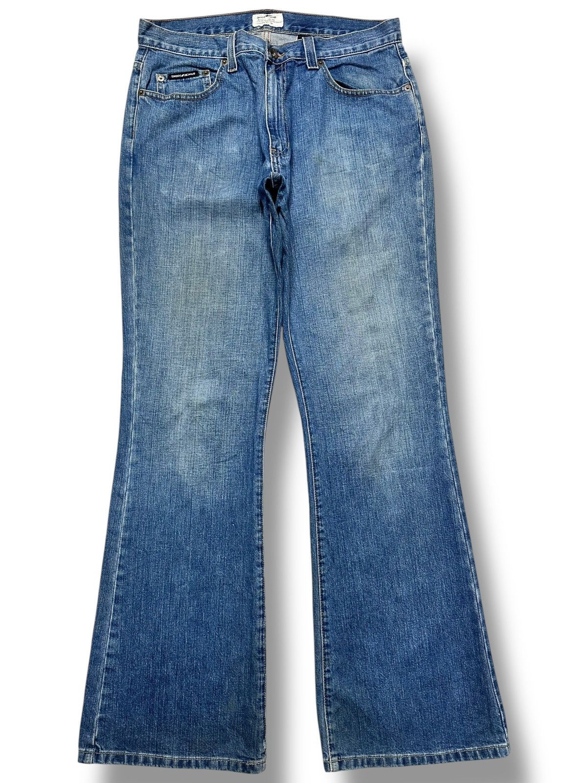 DKNY Vintage DKNY Jean Slight Flare & Bootcut with Faded BlueWash Size US 33 - 1 Thumbnail