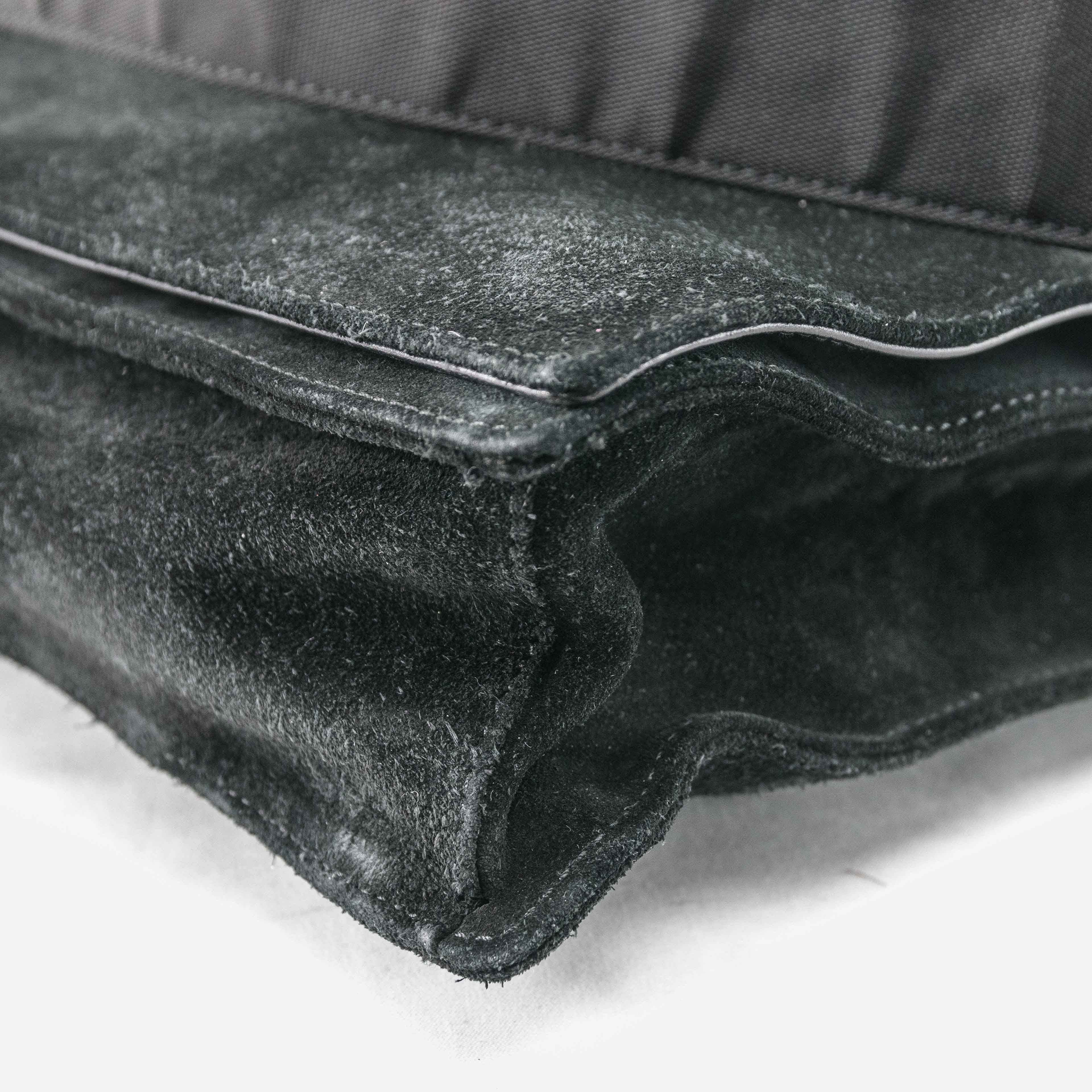 Gucci Gucci Black Suede and Leather Messenger Bag Size ONE SIZE - 11 Thumbnail
